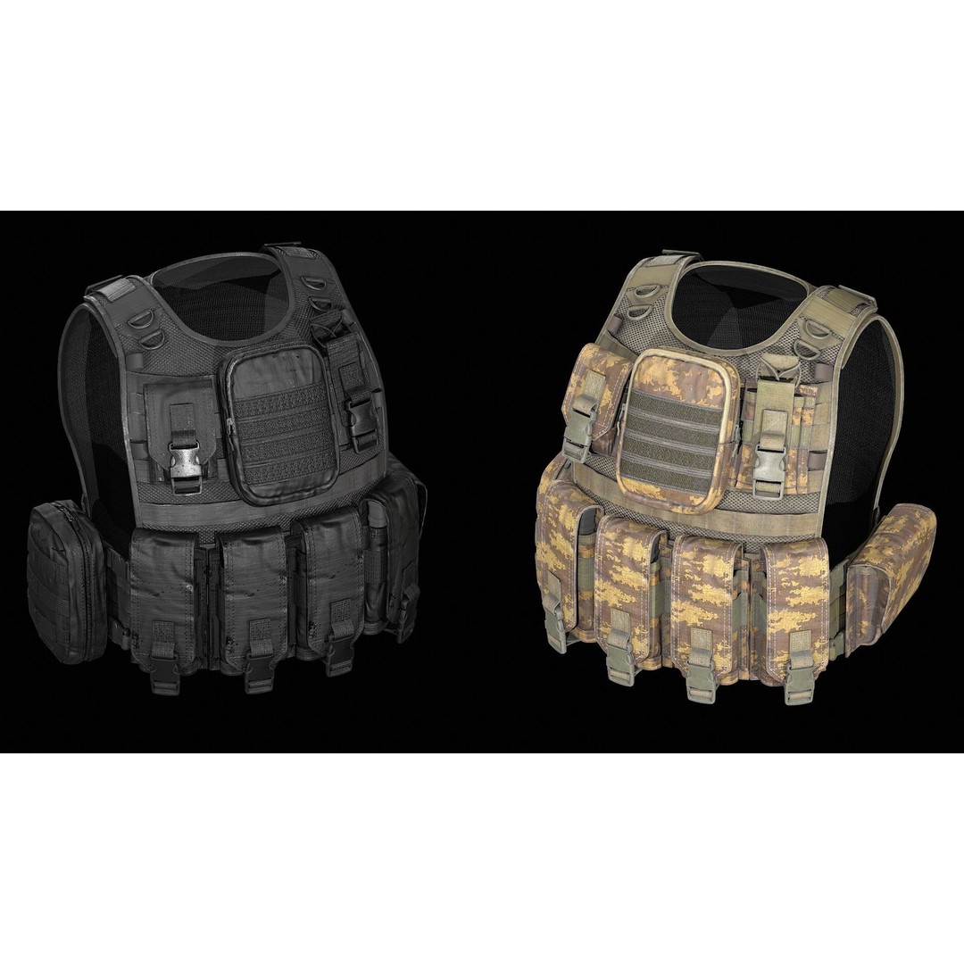 Plate Carrier Anafarta 3D Model – Low Poly Game Ready Asset, FBX, OBJ, Blender - View 7
