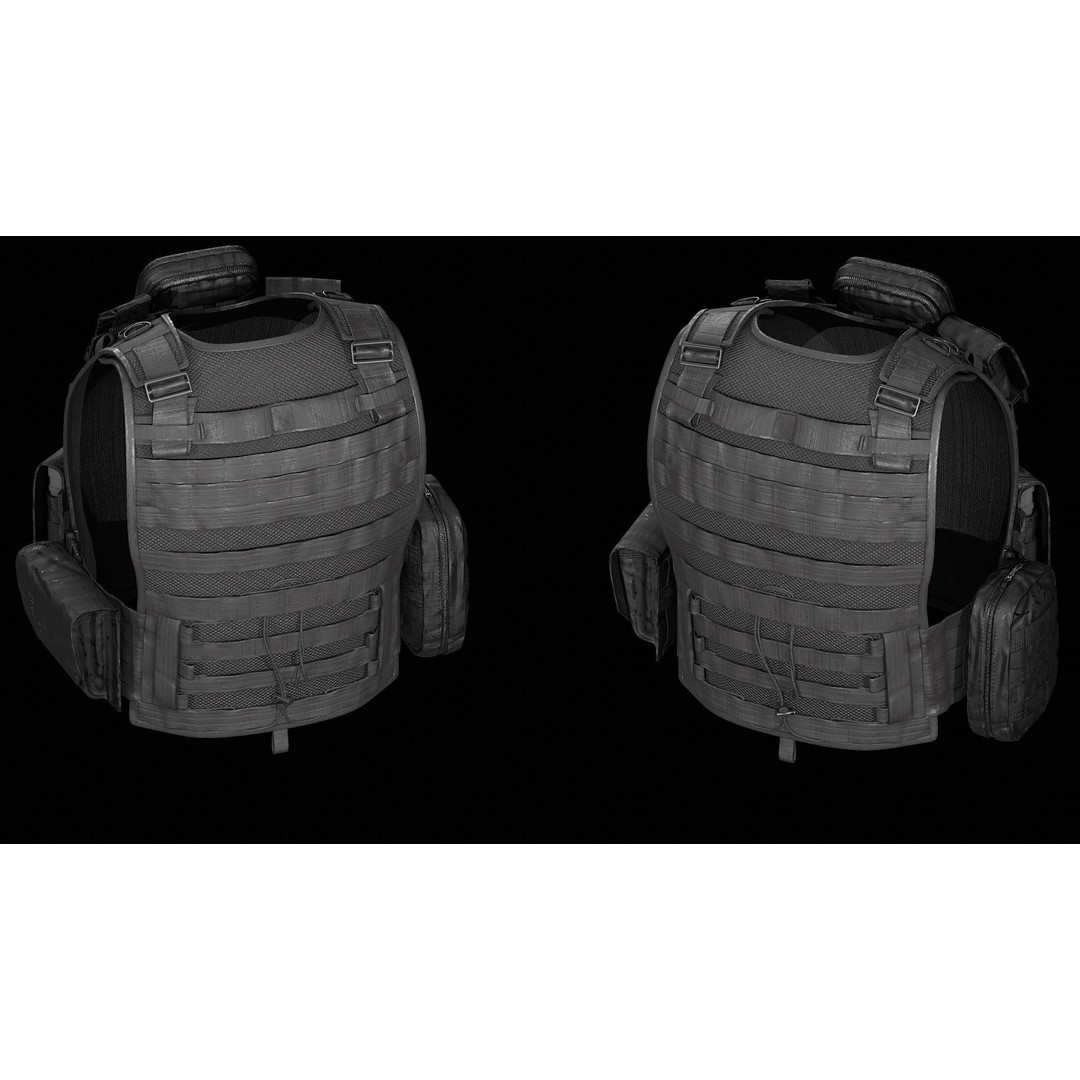 Plate Carrier Anafarta 3D Model – Low Poly Game Ready Asset, FBX, OBJ, Blender - View 8