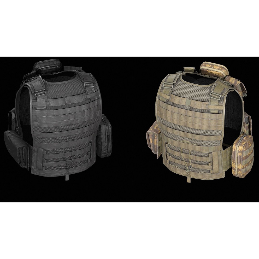Plate Carrier Anafarta 3D Model – Low Poly Game Ready Asset, FBX, OBJ, Blender - View 9