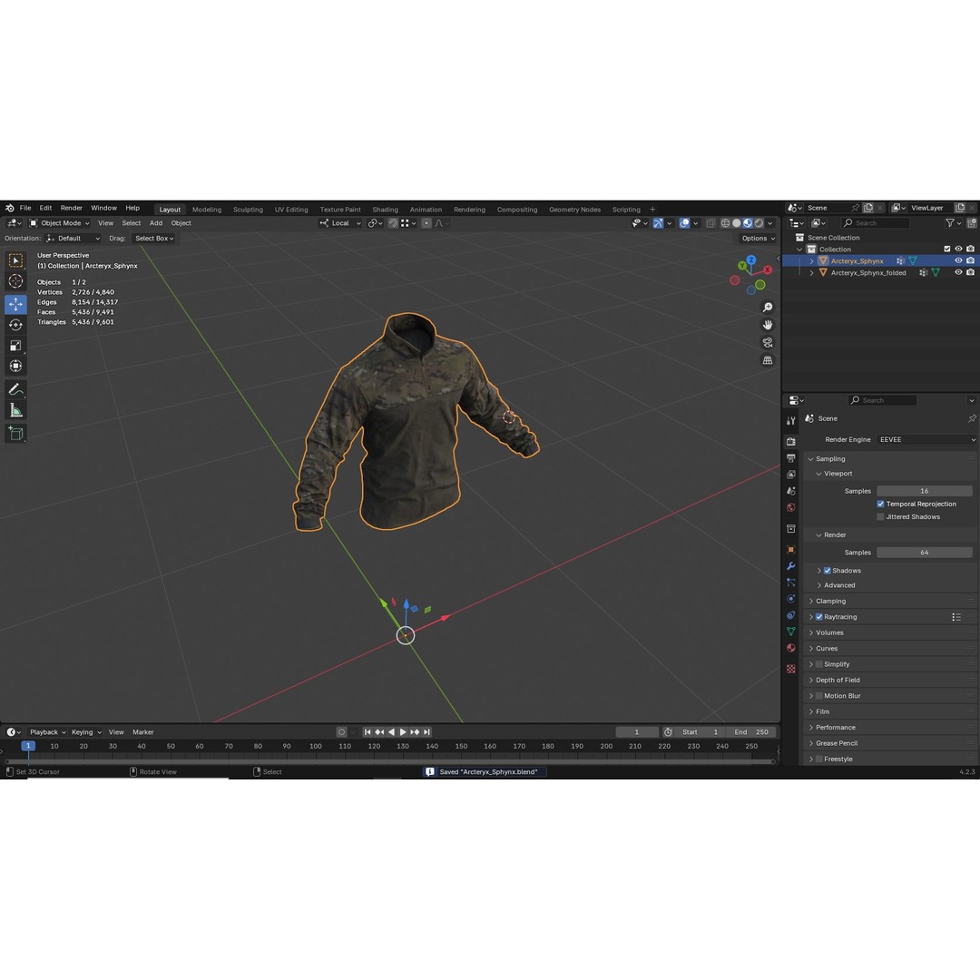 Arcteryx LEAF Sphinx Halfshell Combat Shirt 3D Model – Low Poly Game Asset, FBX
