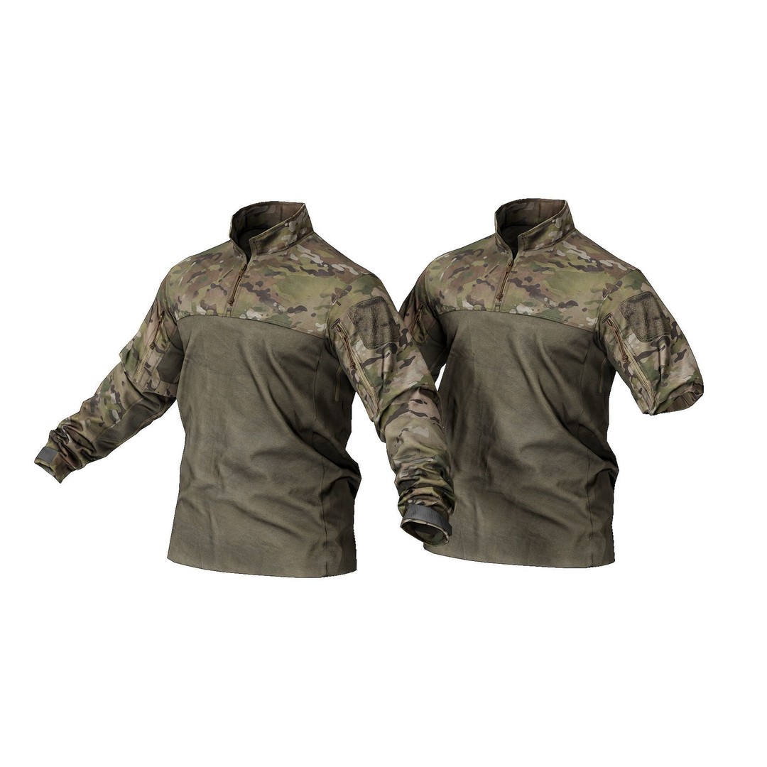 Arcteryx LEAF Sphinx Halfshell Combat Shirt 3D Model – Low Poly Game Asset, FBX - View 5