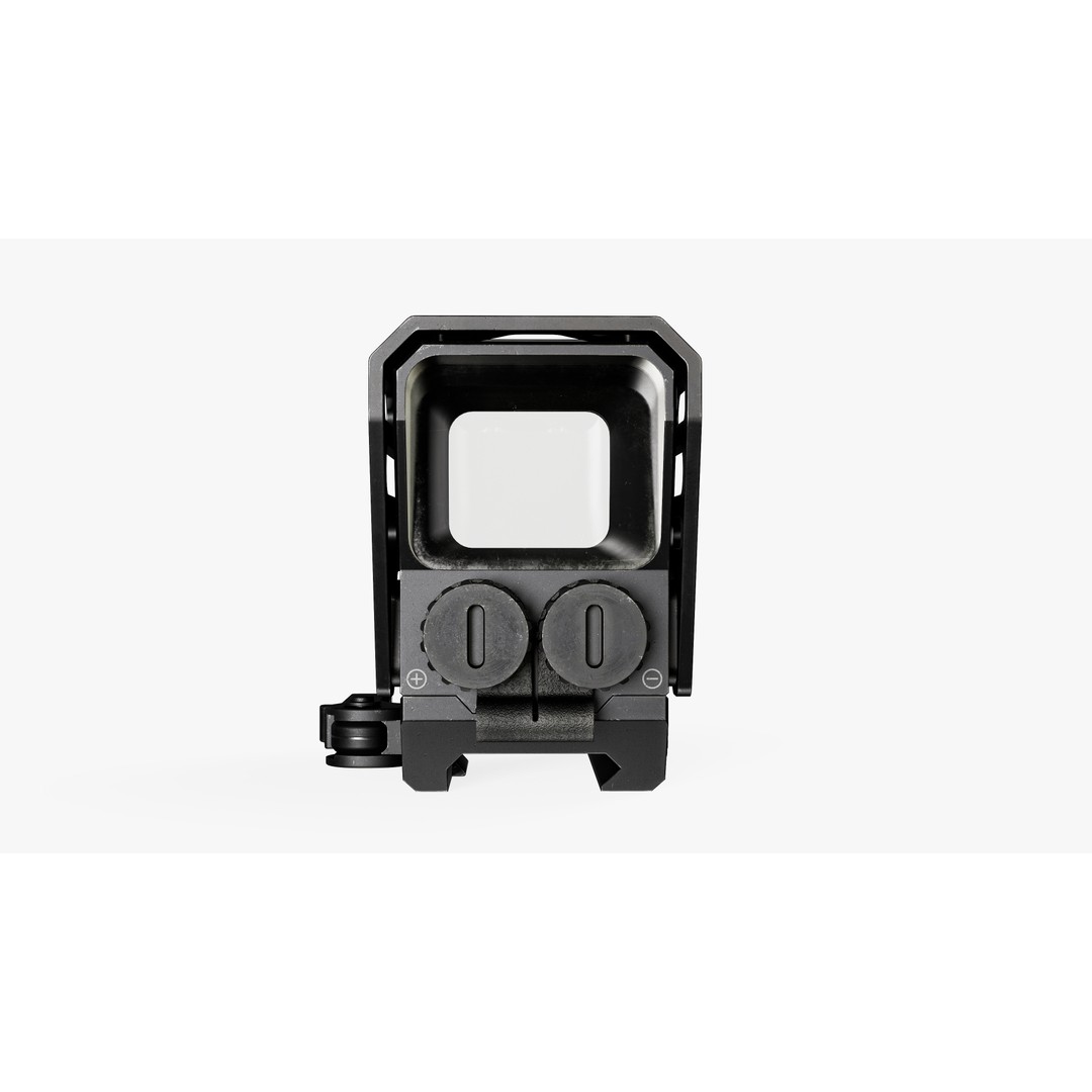 Solar Powered Red Dot Sight 3D Model – Low Poly Game Asset, FBX/OBJ - View 11