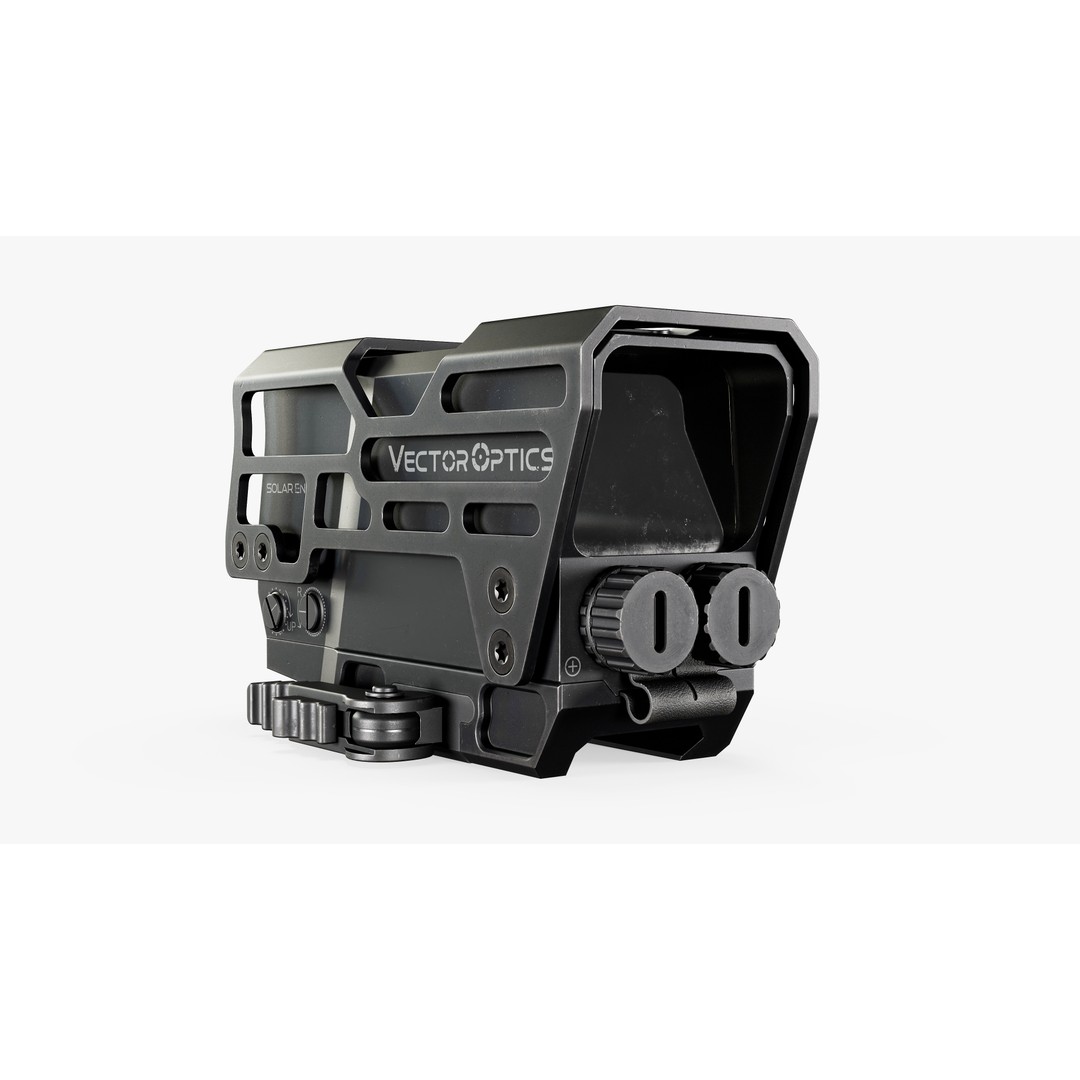 Solar Powered Red Dot Sight 3D Model – Low Poly Game Asset, FBX/OBJ - View 12