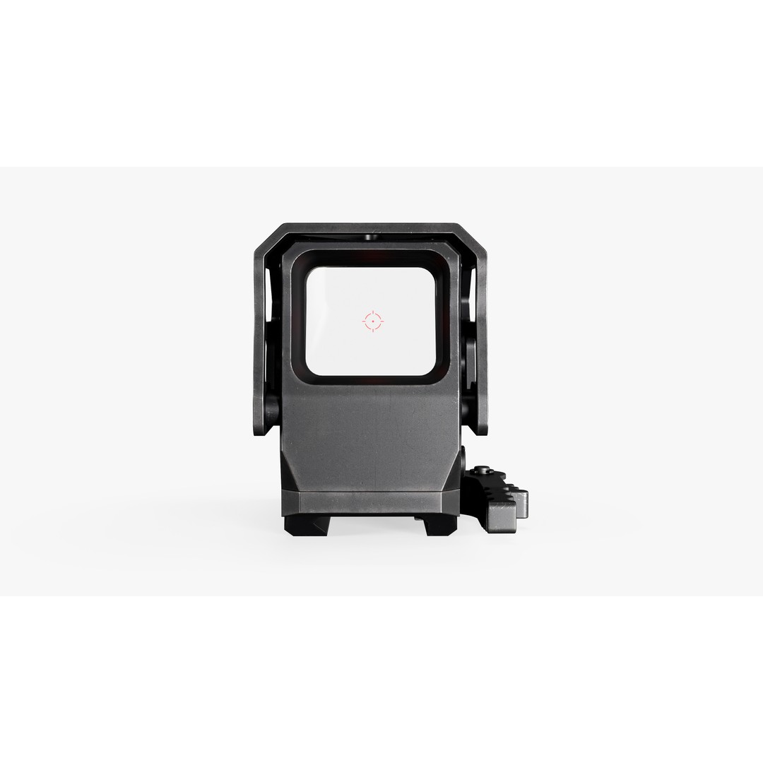 Solar Powered Red Dot Sight 3D Model – Low Poly Game Asset, FBX/OBJ - View 6