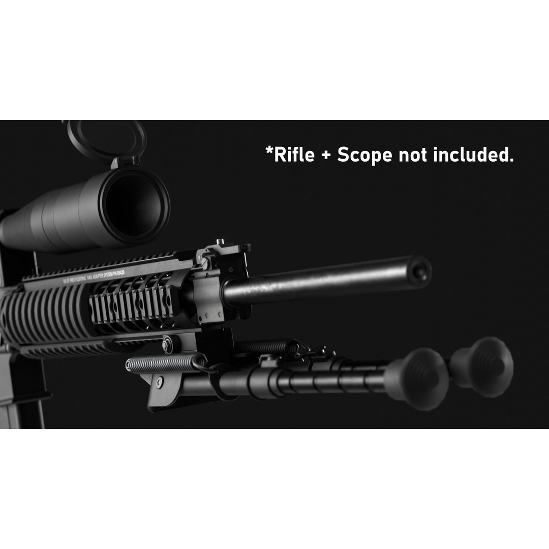 Harris Bipod 3D Model – Low Poly Game Asset, FBX & OBJ Formats