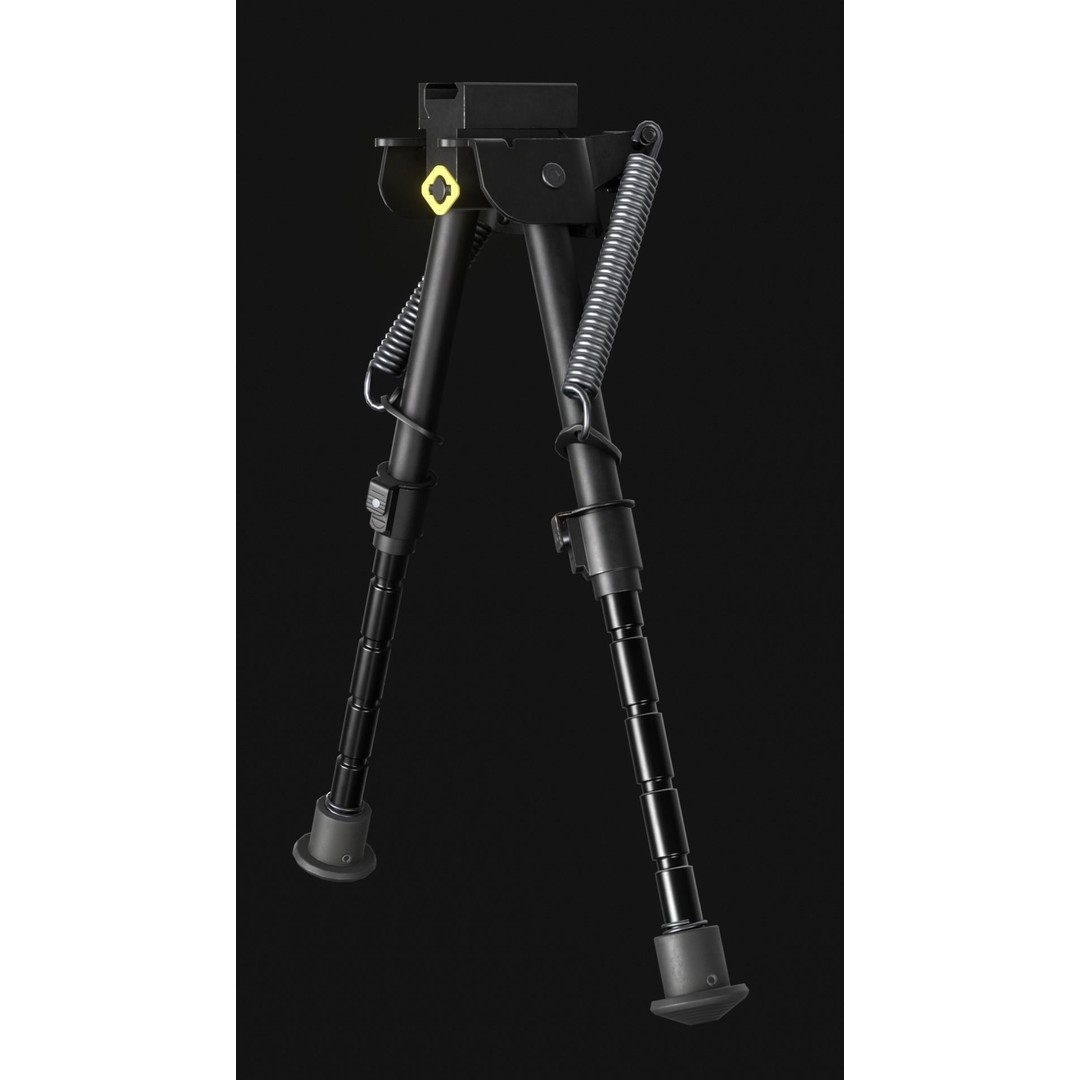 Harris Bipod 3D Model – Low Poly Game Asset, FBX & OBJ Formats - View 5