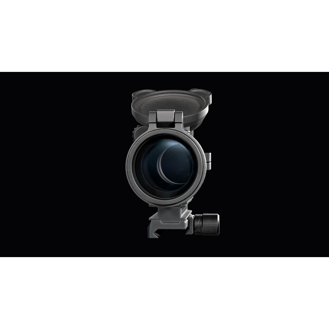 Red Dot Reflex Sight 3D Model – Low Poly PBR Game Asset, FBX