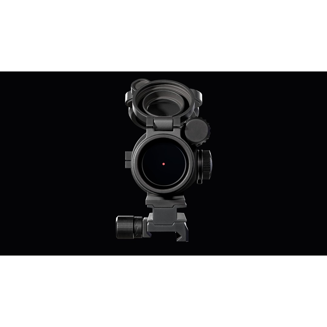 Red Dot Reflex Sight 3D Model – Low Poly PBR Game Asset, FBX - View 12