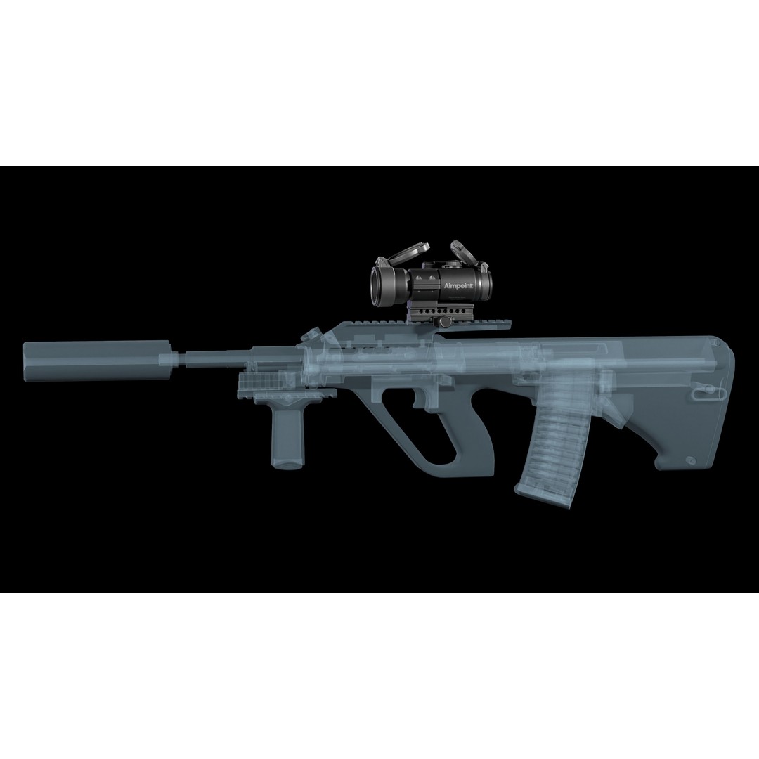 Red Dot Reflex Sight 3D Model – Low Poly PBR Game Asset, FBX - View 4