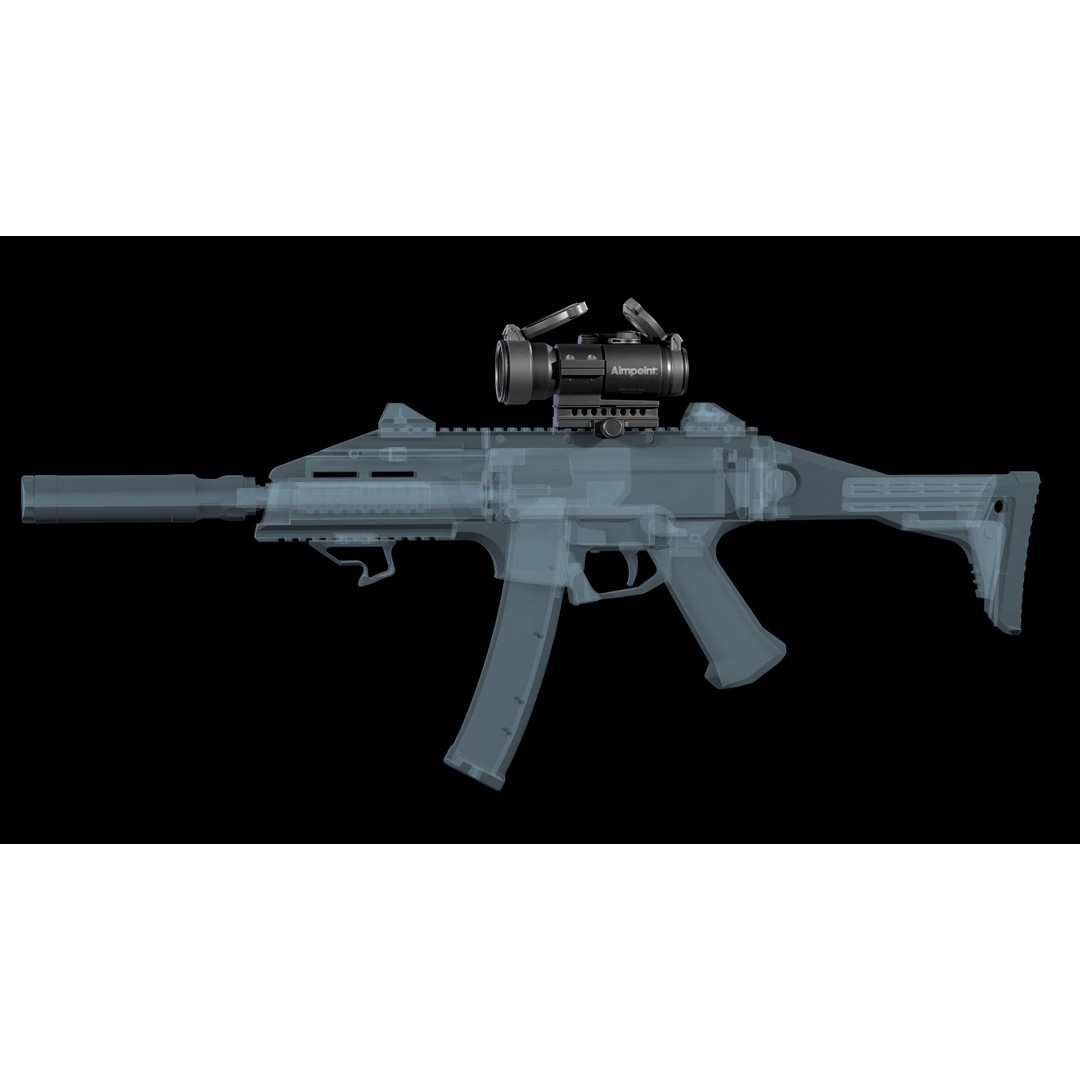 Red Dot Reflex Sight 3D Model – Low Poly PBR Game Asset, FBX - View 5