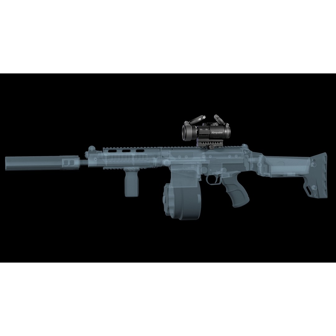 Red Dot Reflex Sight 3D Model – Low Poly PBR Game Asset, FBX - View 6