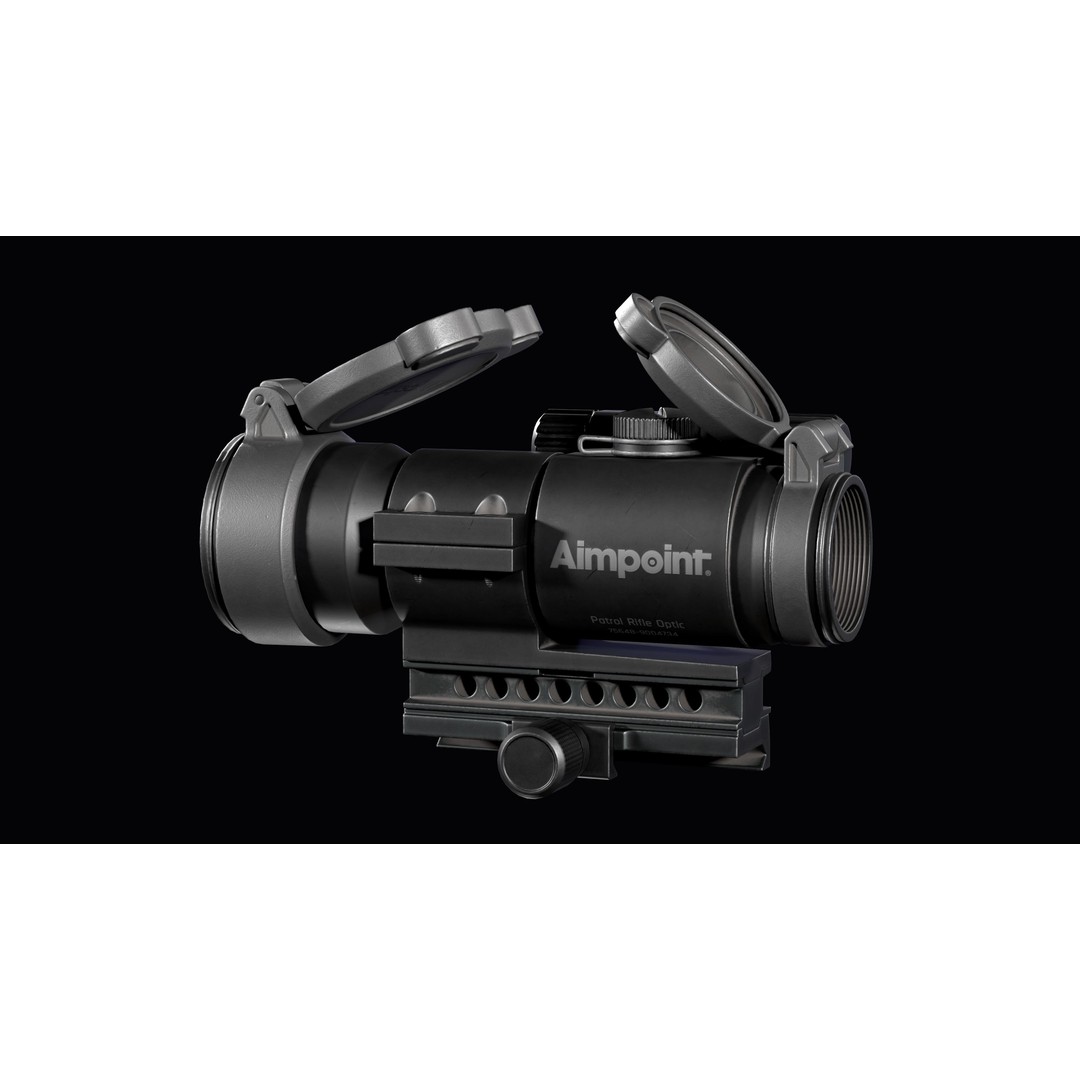 Red Dot Reflex Sight 3D Model – Low Poly PBR Game Asset, FBX - View 7