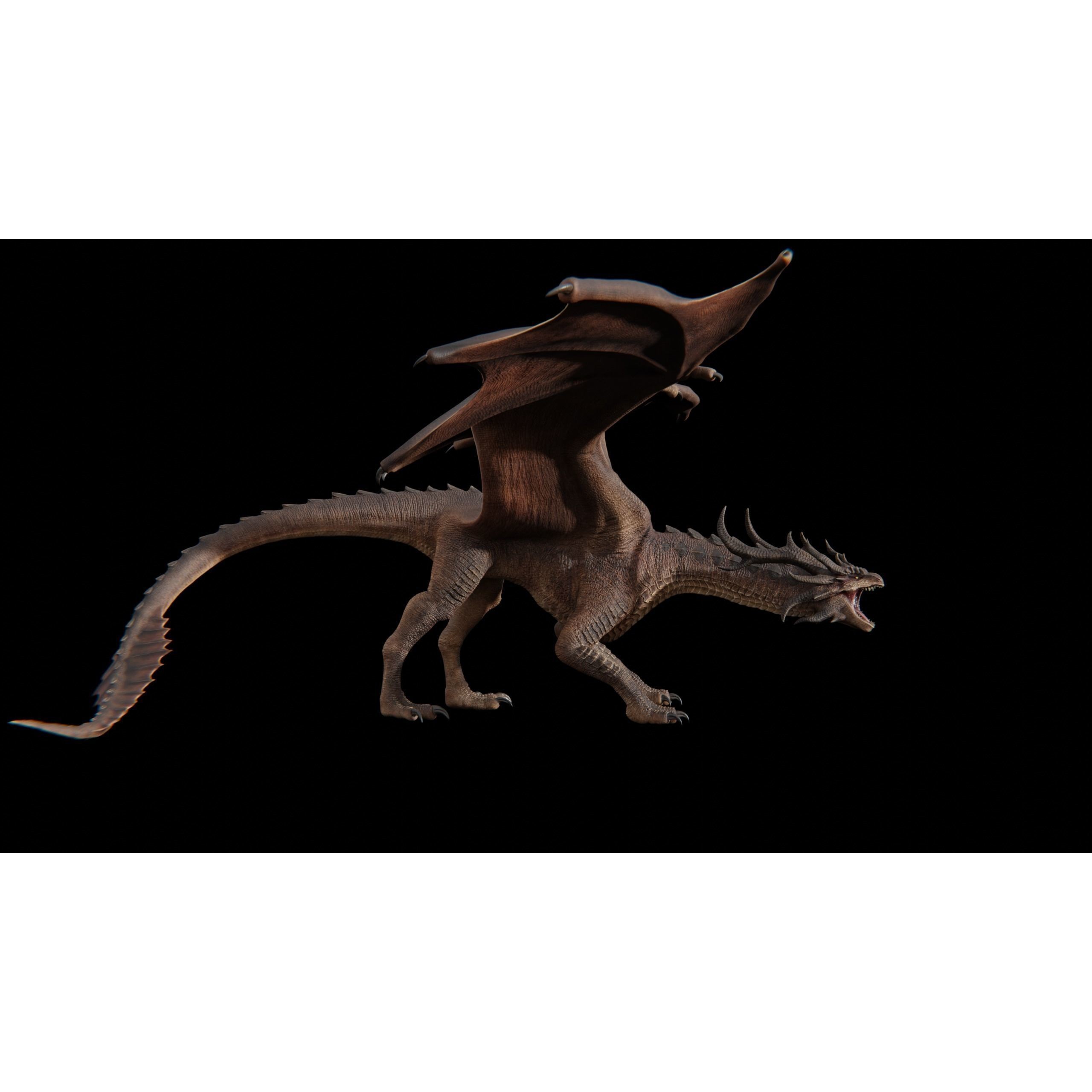 Hellfire Dragon - Low-Poly Game-Ready 3D Model - View 13