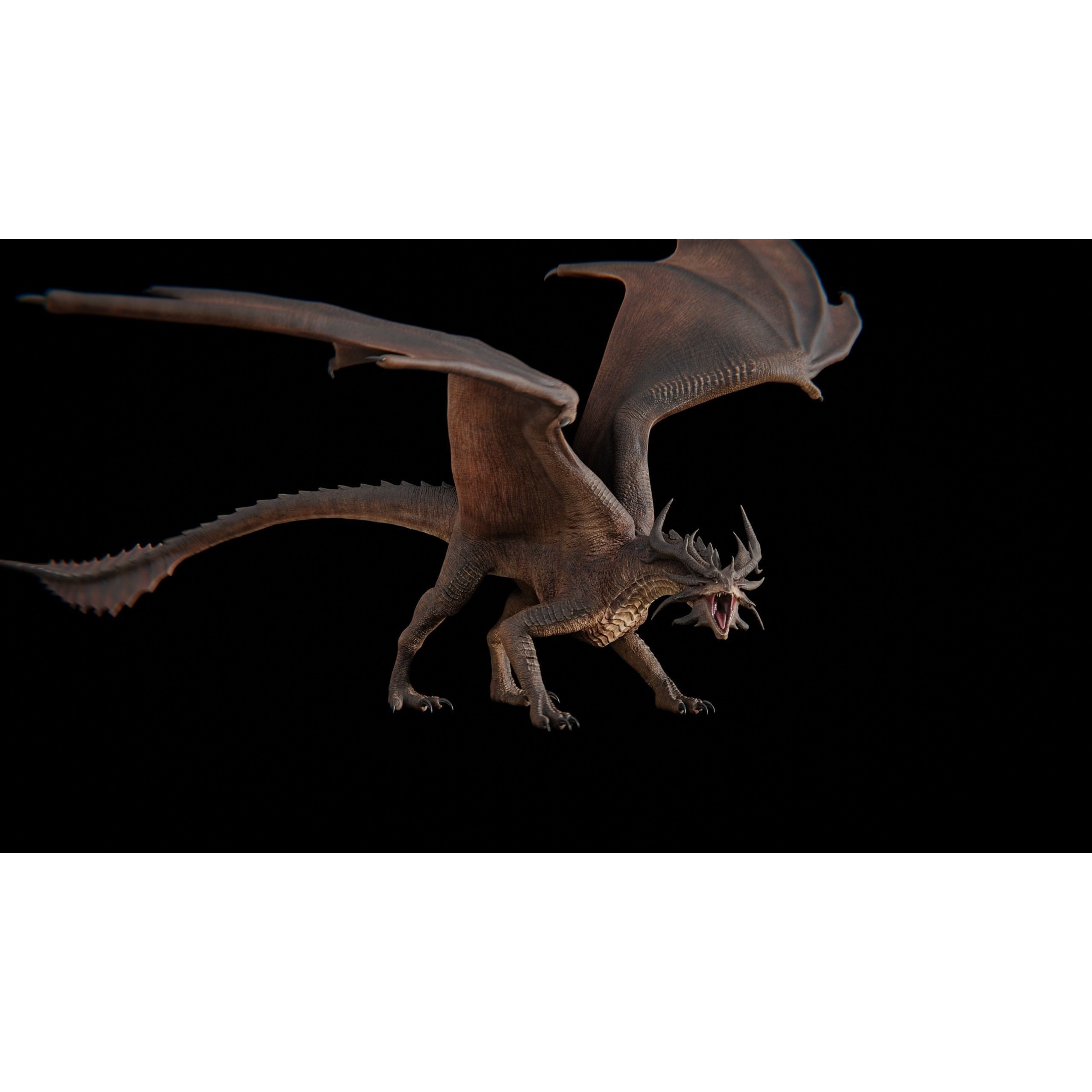 Hellfire Dragon - Low-Poly Game-Ready 3D Model - View 16