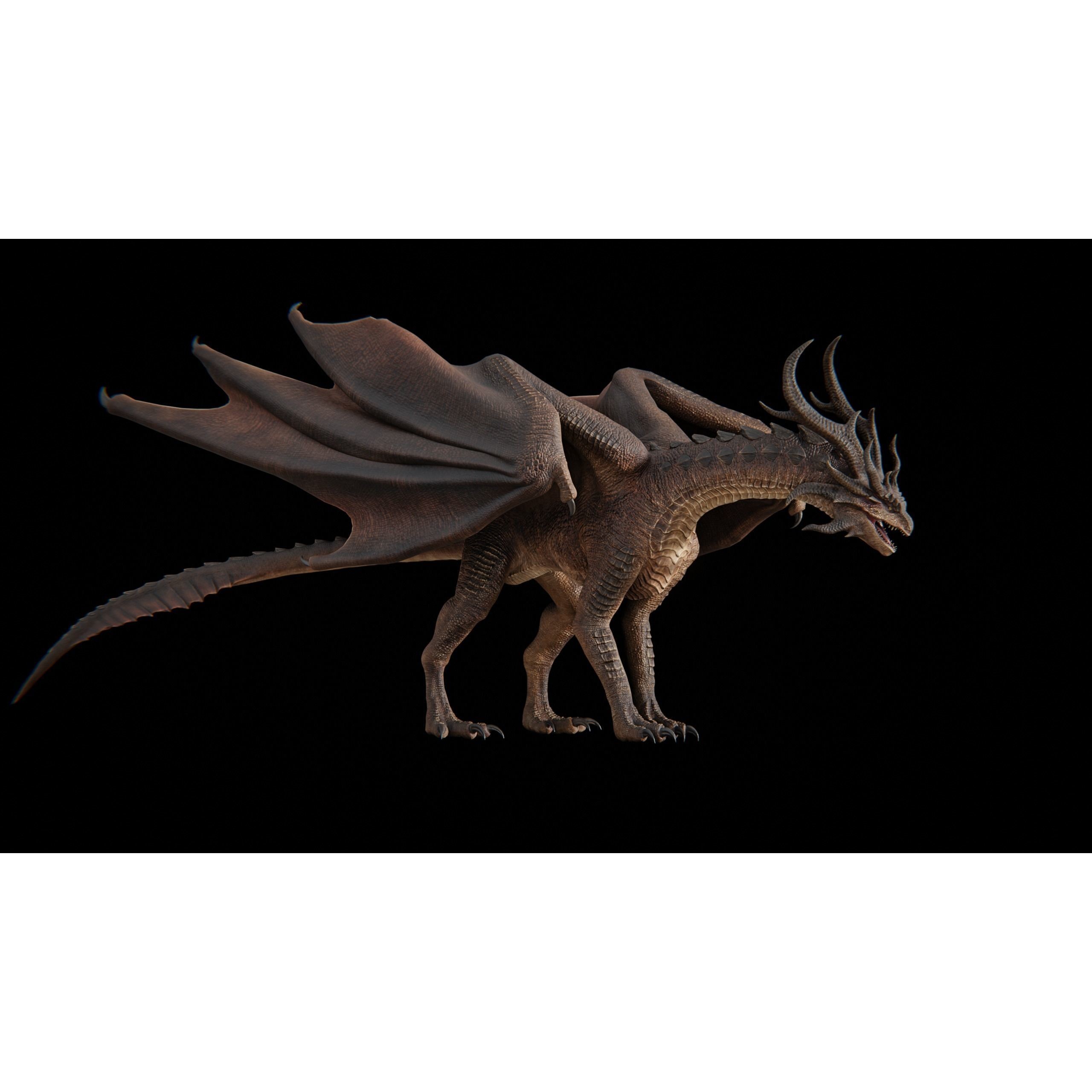 Hellfire Dragon - Low-Poly Game-Ready 3D Model - View 18