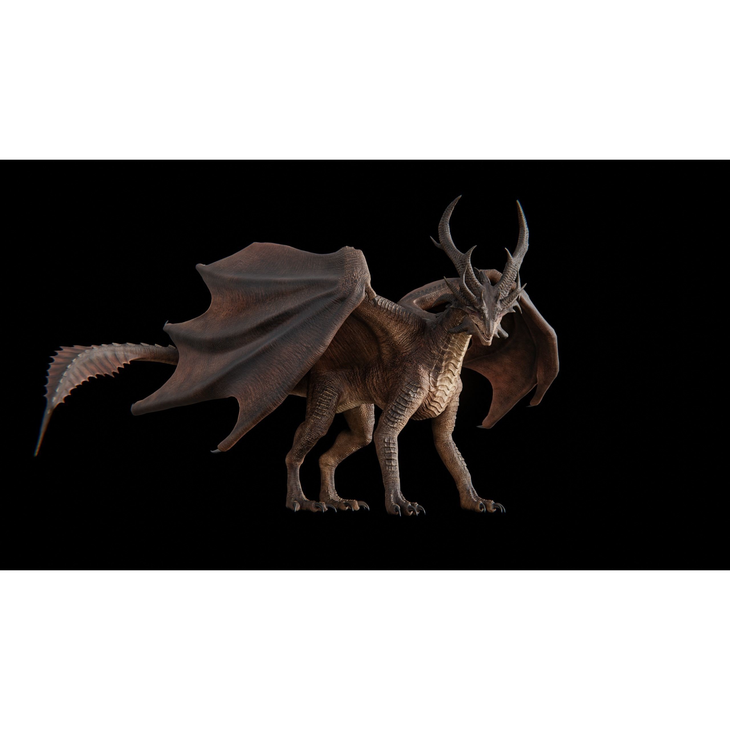 Hellfire Dragon - Low-Poly Game-Ready 3D Model - View 19