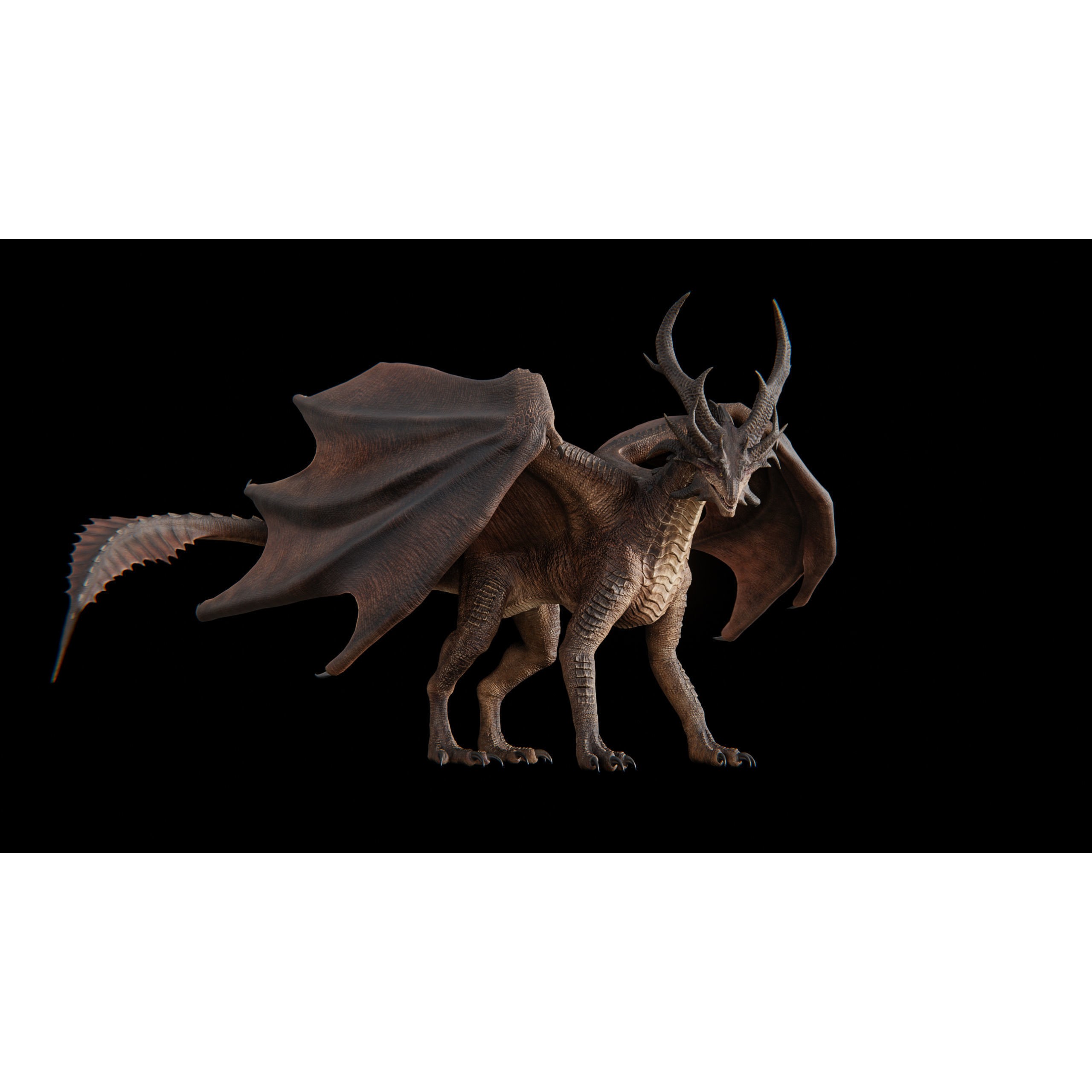 Hellfire Dragon - Low-Poly Game-Ready 3D Model - View 21