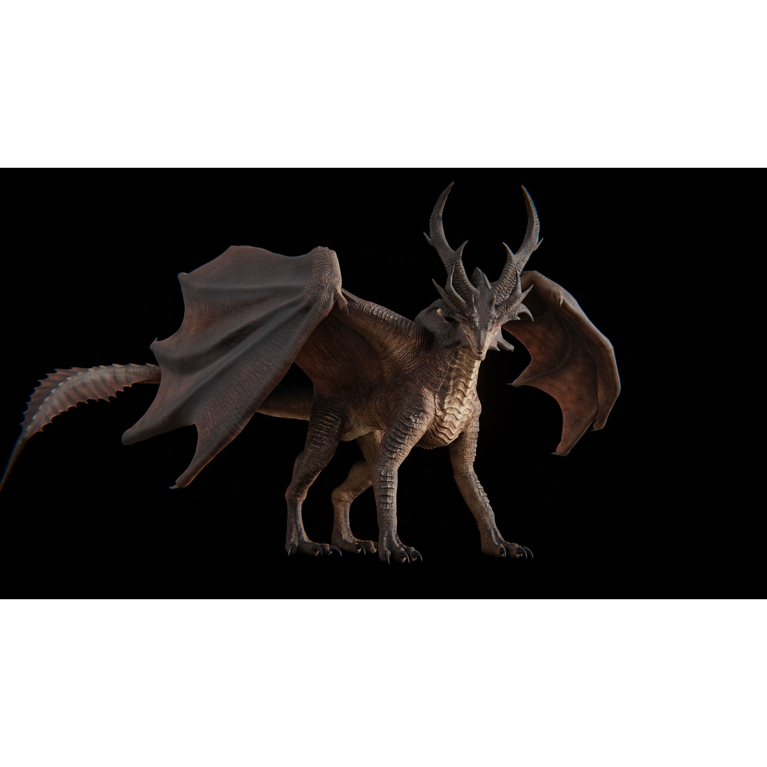 Hellfire Dragon - Low-Poly Game-Ready 3D Model - View 45