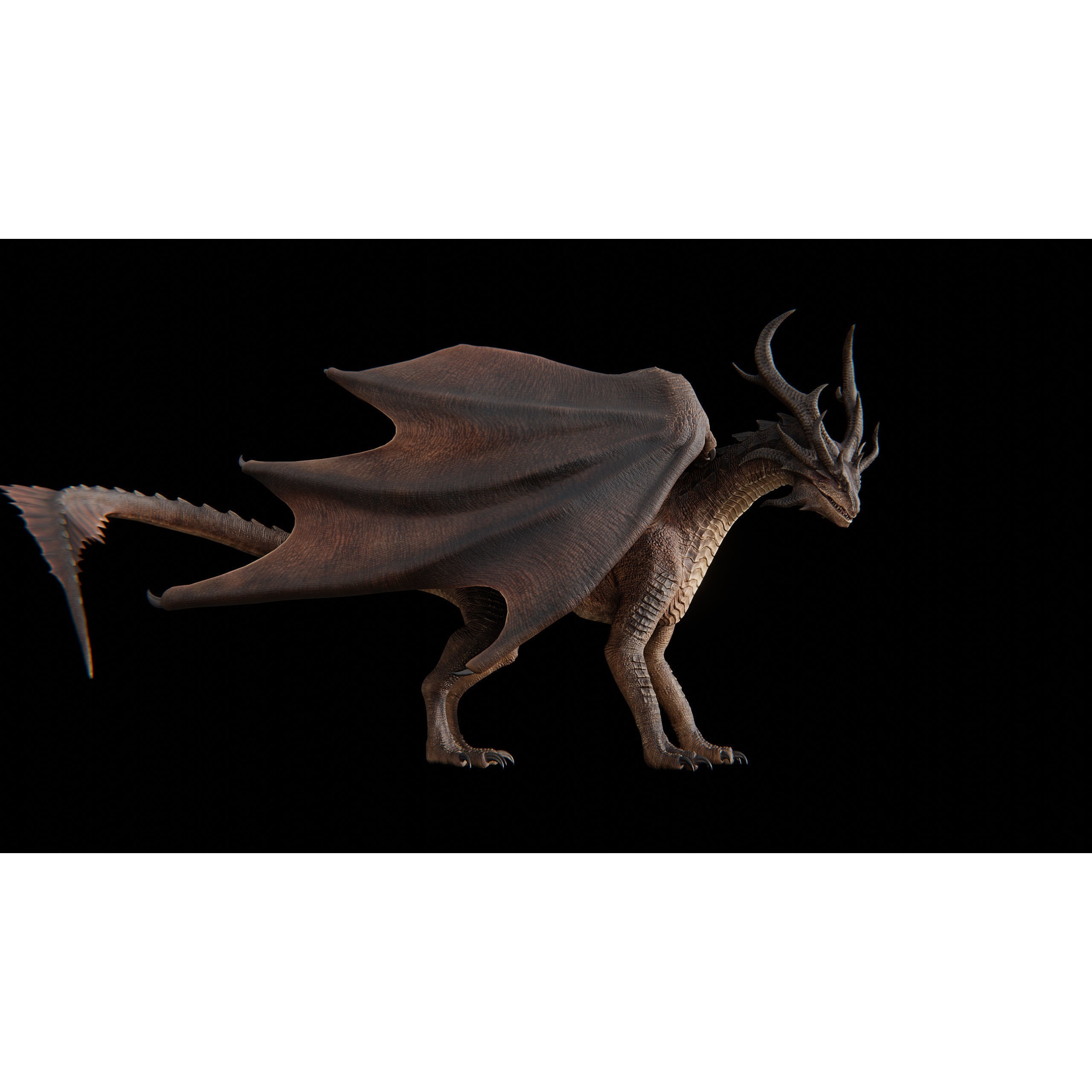 Hellfire Dragon - Low-Poly Game-Ready 3D Model - View 46