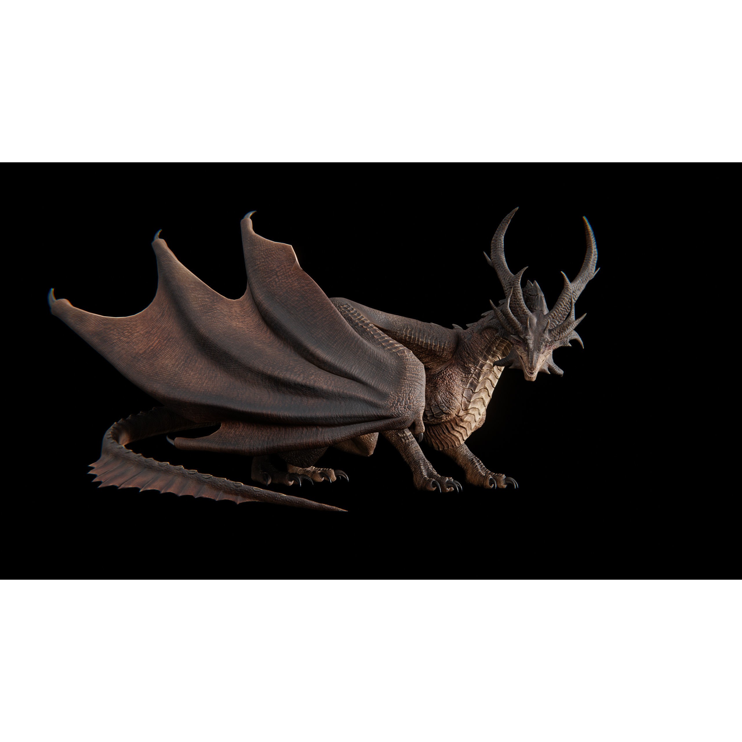 Hellfire Dragon - Low-Poly Game-Ready 3D Model - View 47