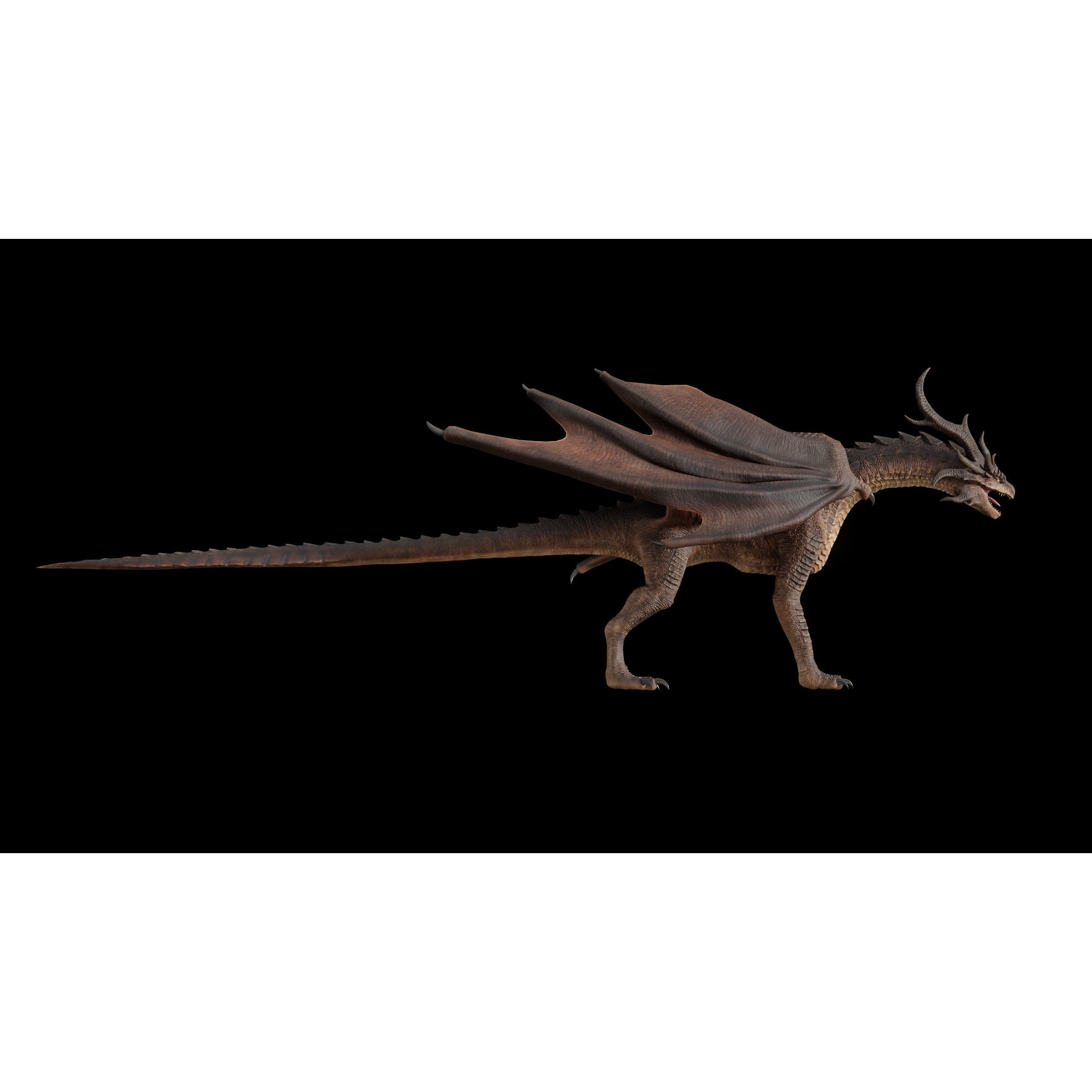 Hellfire Dragon - Low-Poly Game-Ready 3D Model - View 48