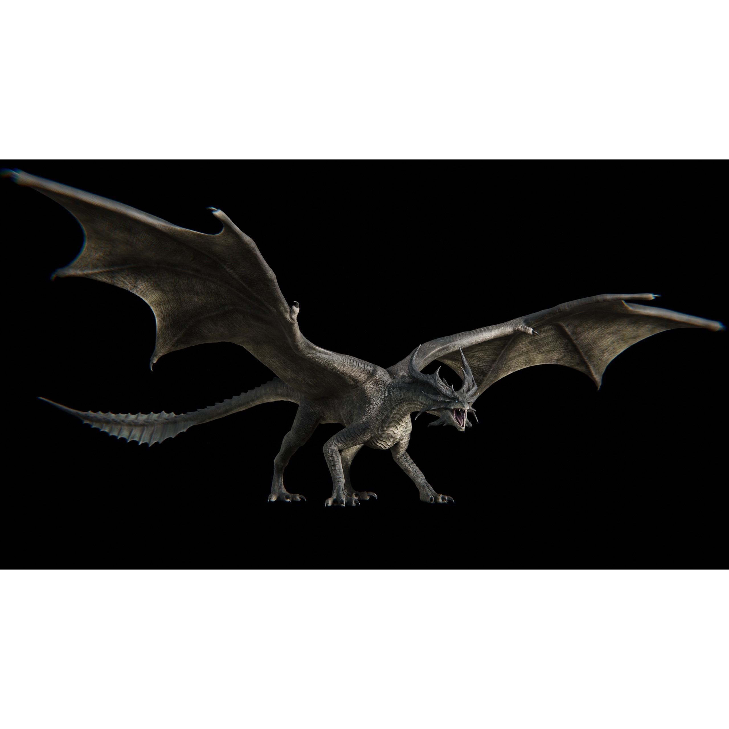 Hellfire Dragon - Low-Poly Game-Ready 3D Model - View 5