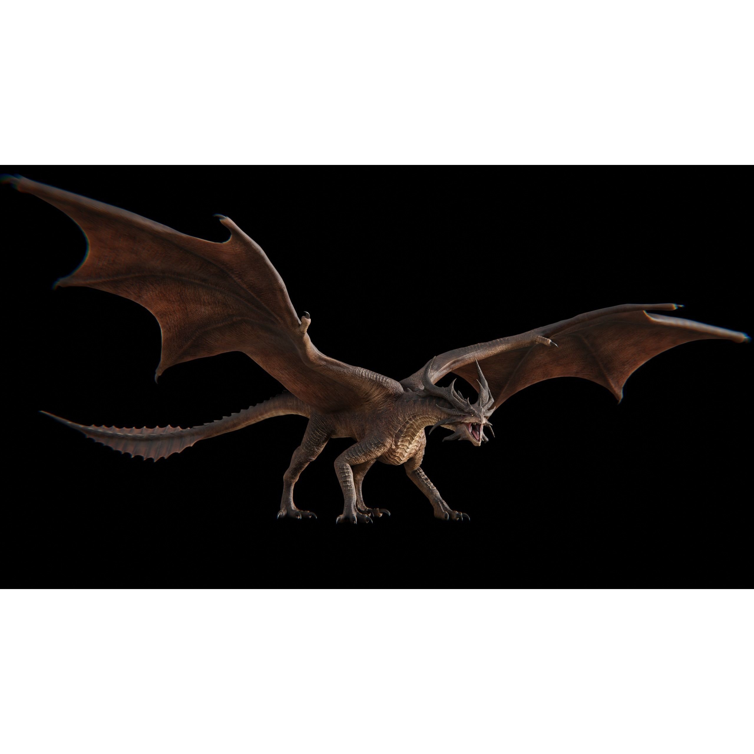 Hellfire Dragon - Low-Poly Game-Ready 3D Model - View 6
