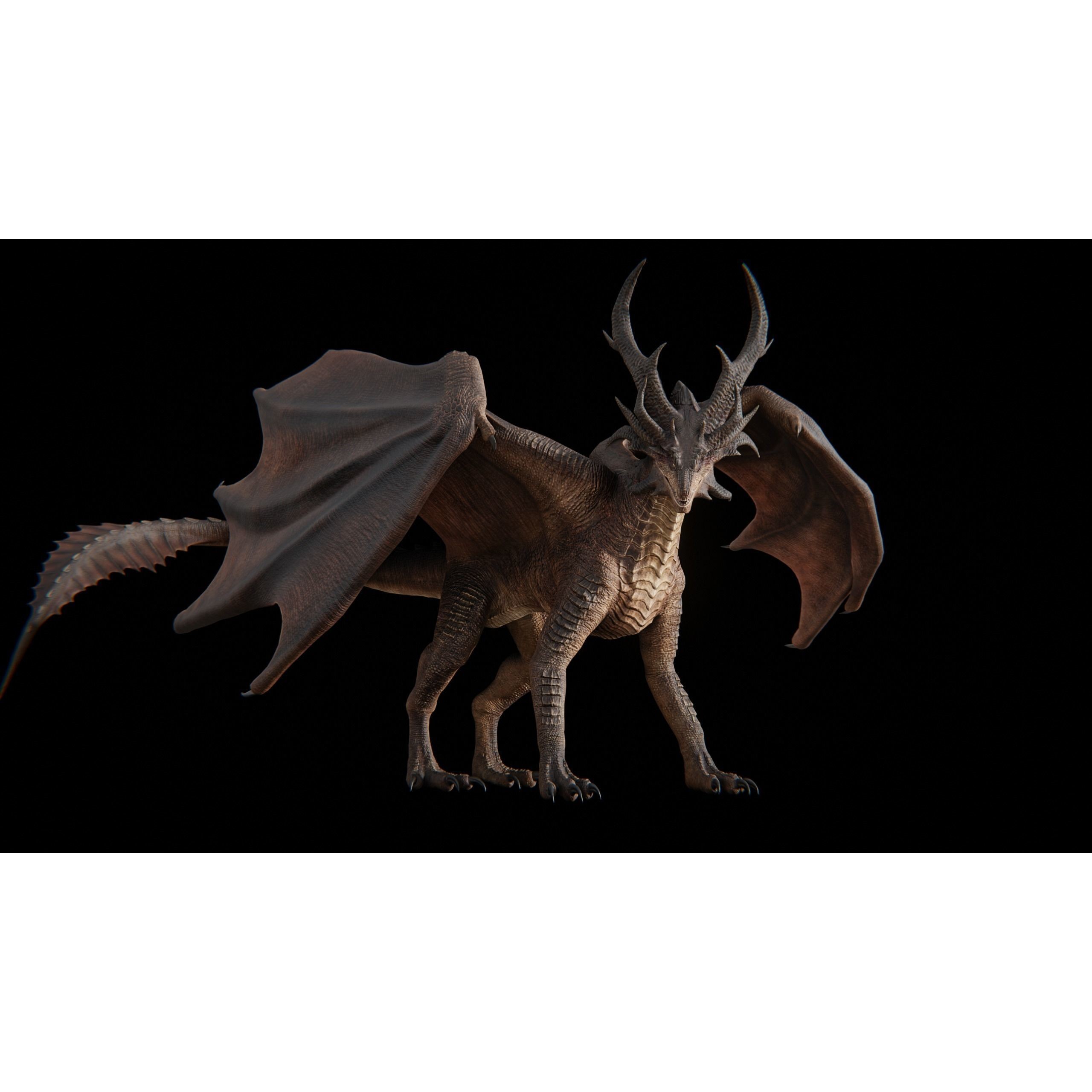 Hellfire Dragon - Low-Poly Game-Ready 3D Model - View 7