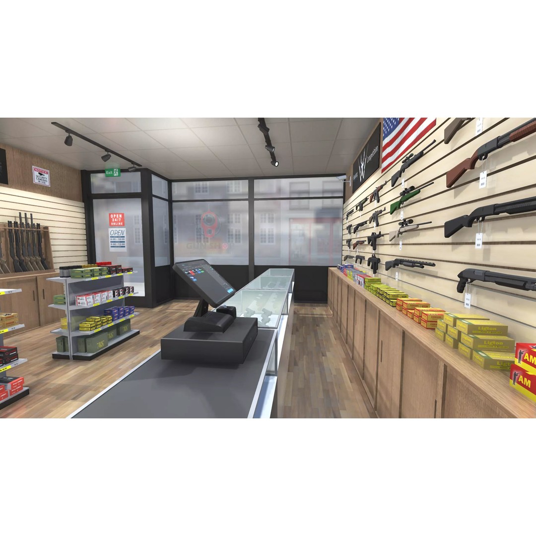 Gun Shop 3D Model – Low Poly Interior with Weapons, FBX - View 11