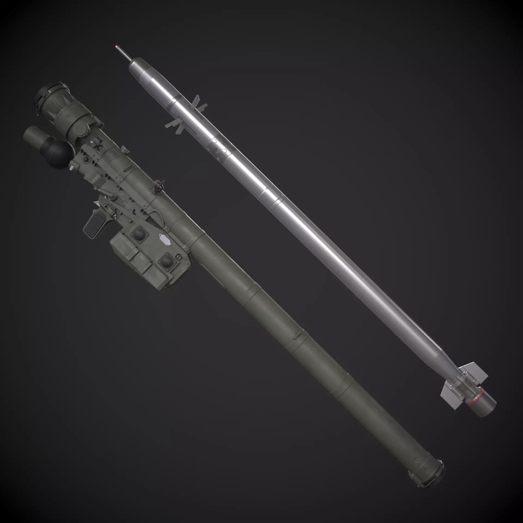 IGLA 9K38 3D Model – Low Poly Game-Ready Missile Asset, FBX - View 2