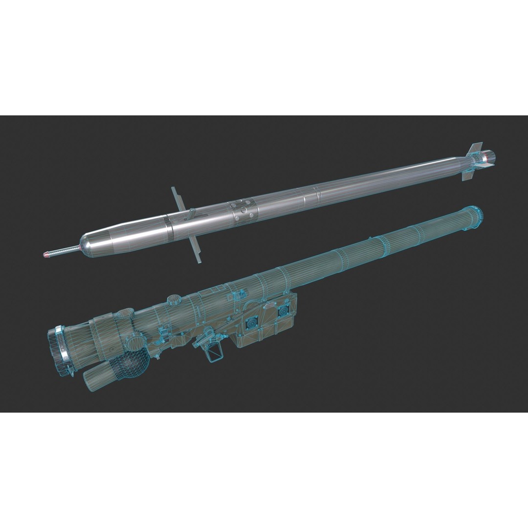 IGLA 9K38 3D Model – Low Poly Game-Ready Missile Asset, FBX - View 4