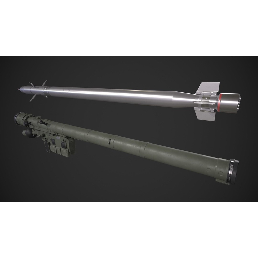 IGLA 9K38 3D Model – Low Poly Game-Ready Missile Asset, FBX - View 5