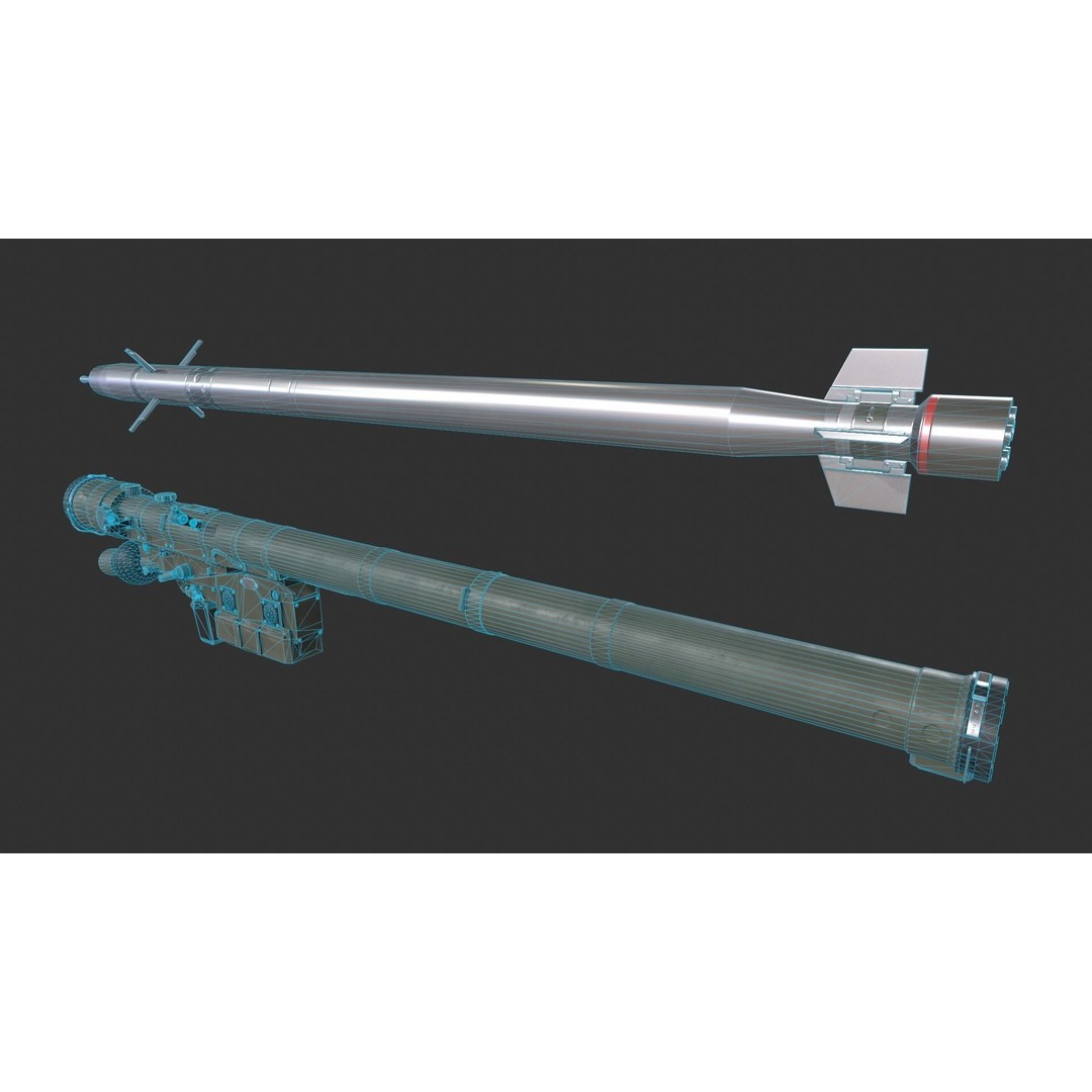 IGLA 9K38 3D Model – Low Poly Game-Ready Missile Asset, FBX - View 6
