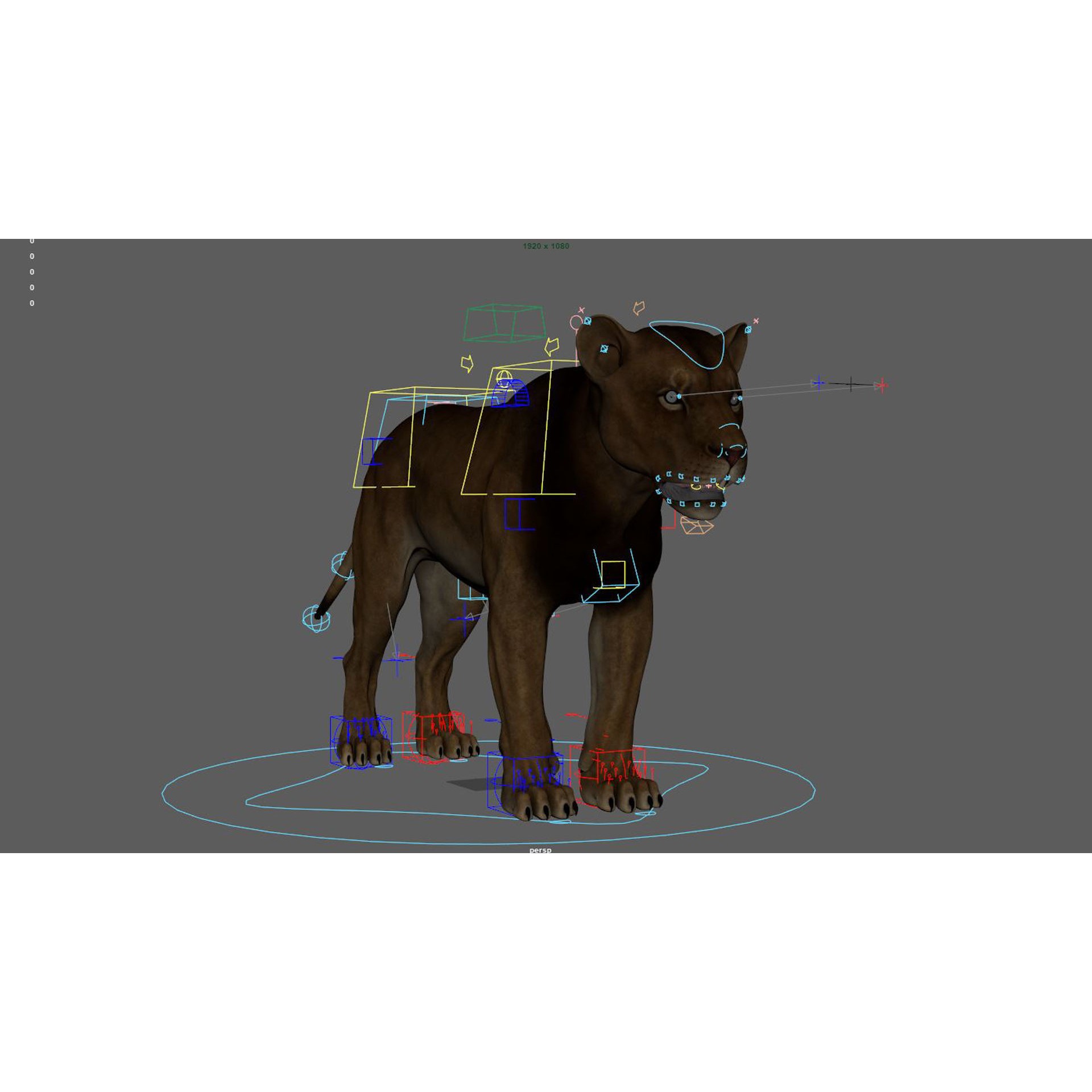 Realistic Lion - Low-Poly Game-Ready 3D Model - View 13
