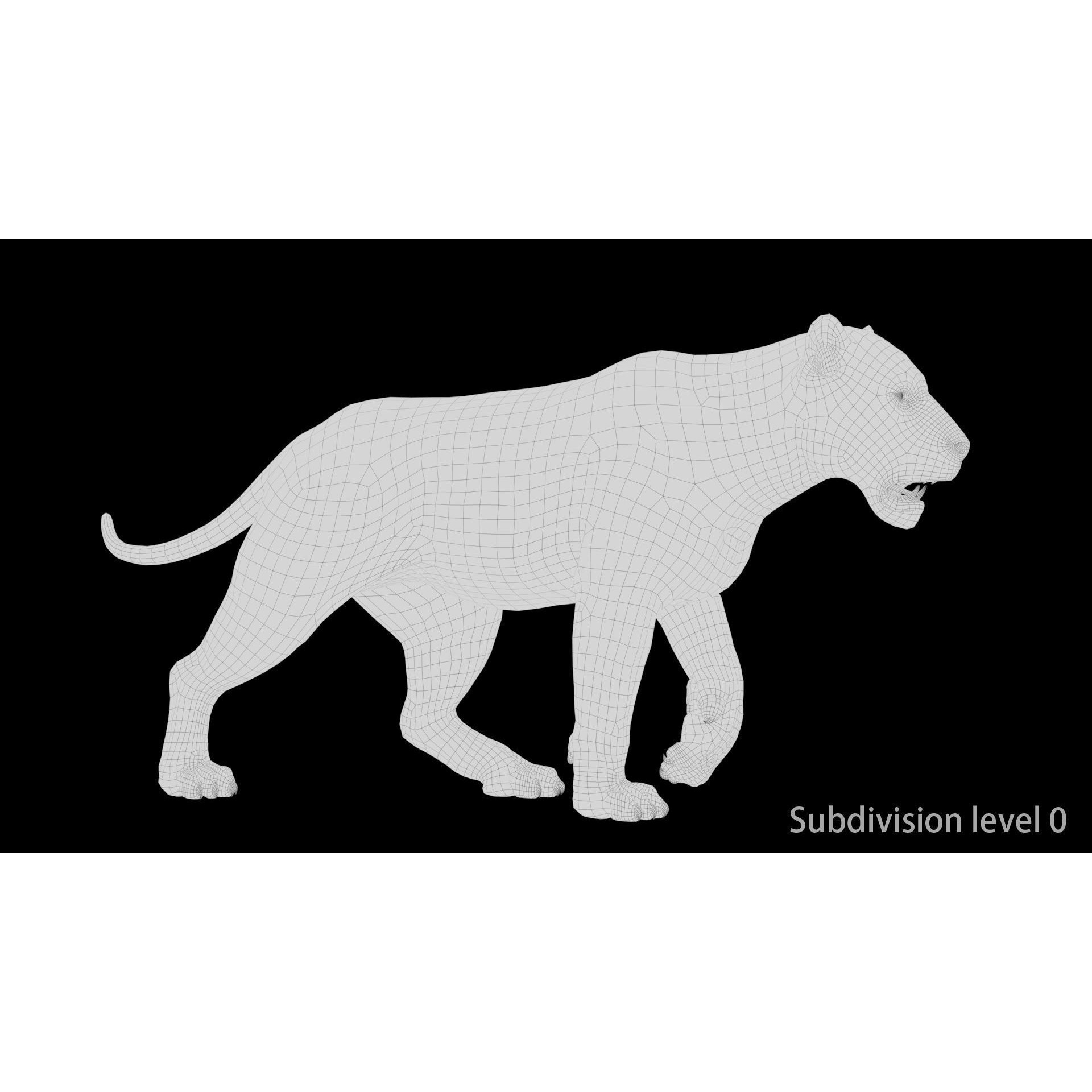 Realistic Lion - Low-Poly Game-Ready 3D Model - View 16