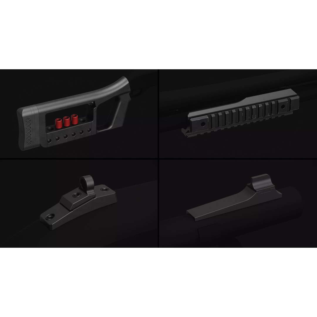 Remington 870 Shotgun 3D Model – Low Poly Game Asset, FBX, PBR - View 21