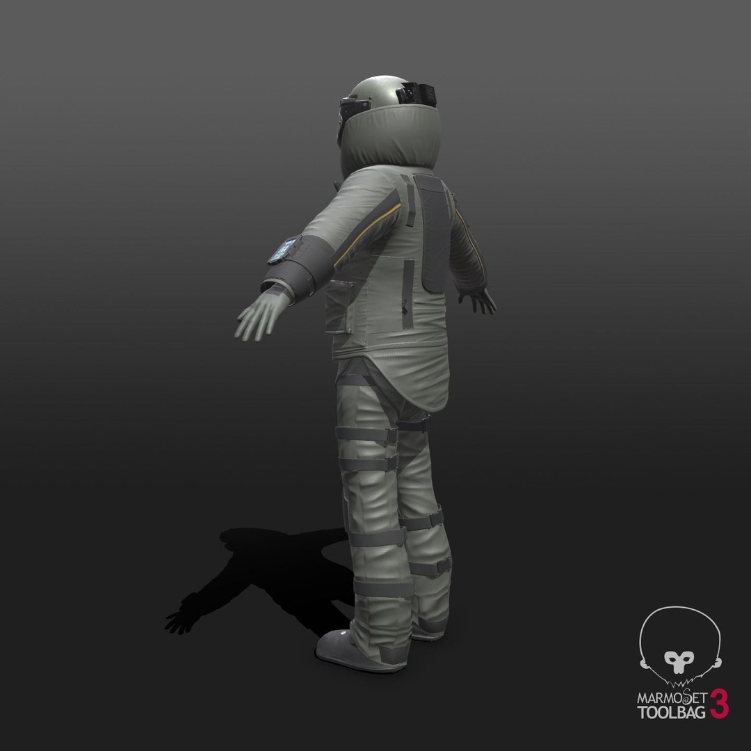 Bomb Suit EOD 3D Model – Low Poly Rigged Character with PBR Textures - View 14