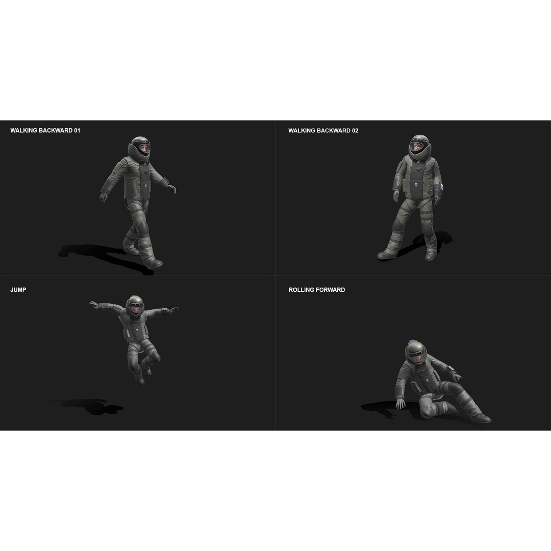 Bomb Suit EOD 3D Model – Low Poly Rigged Character with PBR Textures - View 25