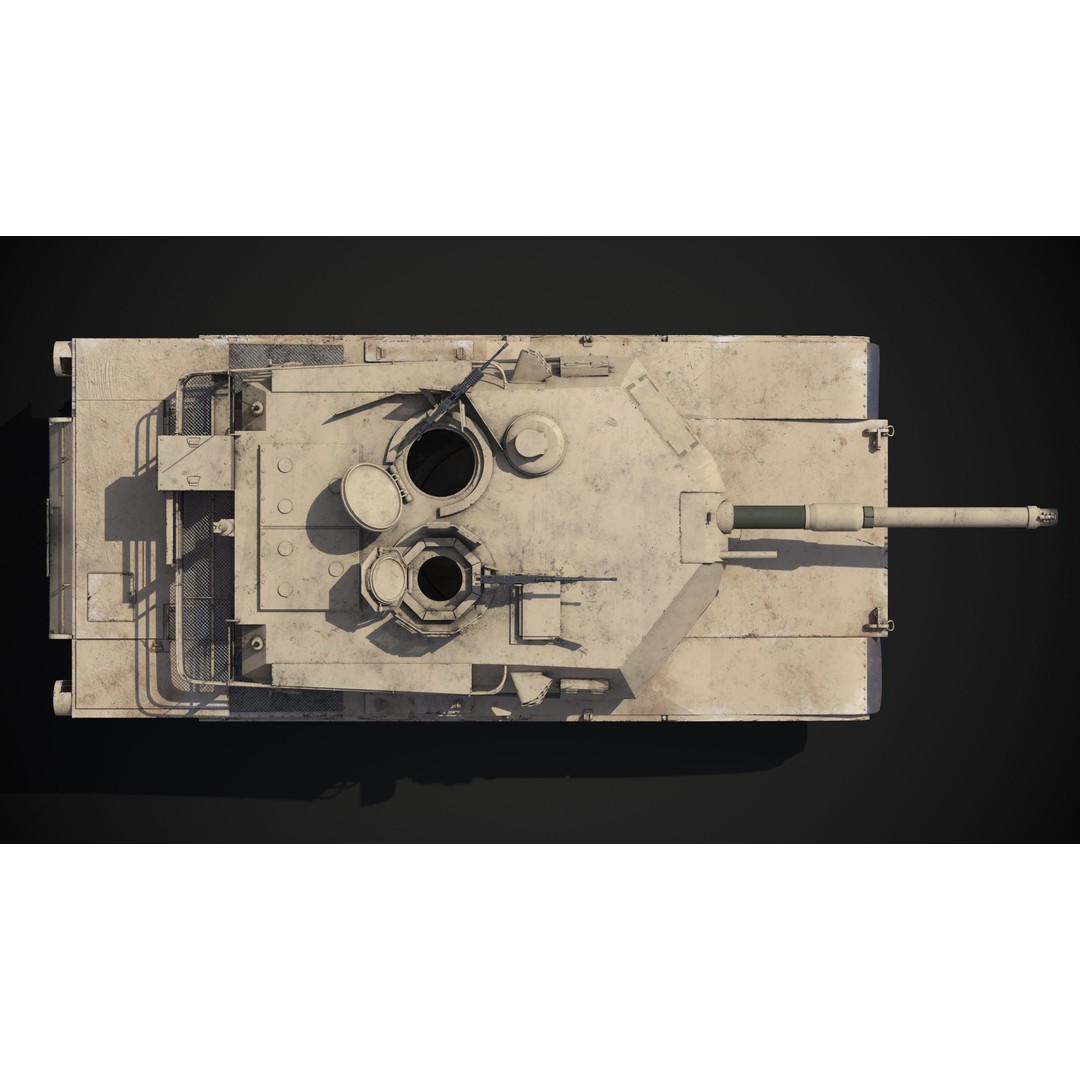 M1A2 Abrams 3D Model – Rigged Military Tank with PBR Textures - View 13