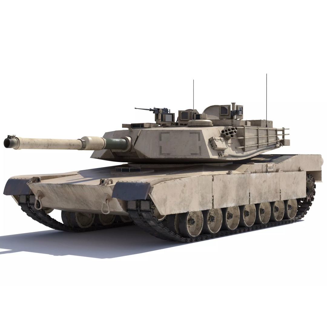 M1A2 Abrams 3D Model – Rigged Military Tank with PBR Textures - View 2