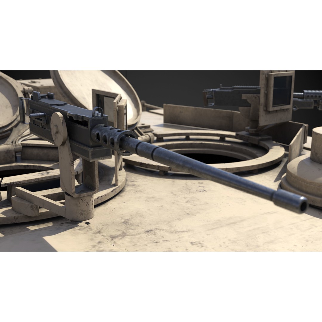 M1A2 Abrams 3D Model – Rigged Military Tank with PBR Textures - View 20