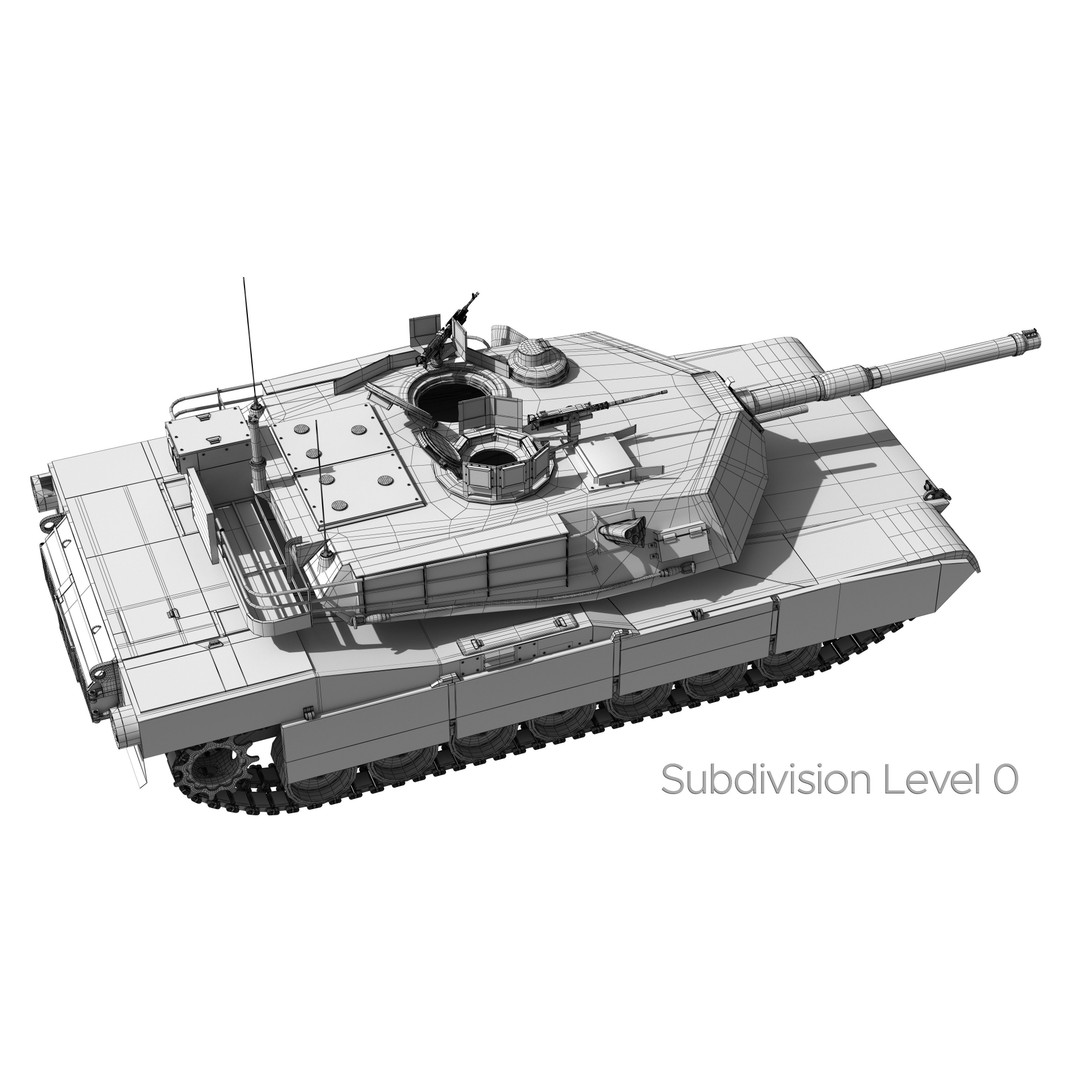 M1A2 Abrams 3D Model – Rigged Military Tank with PBR Textures - View 33