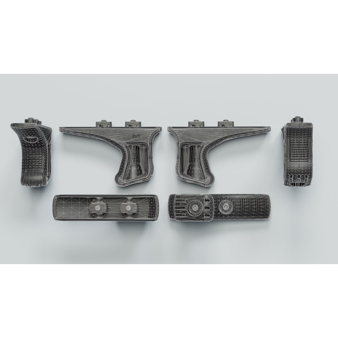 M-LOK BCM KAG 3D Model – Low Poly Game Ready Asset, FBX - View 17