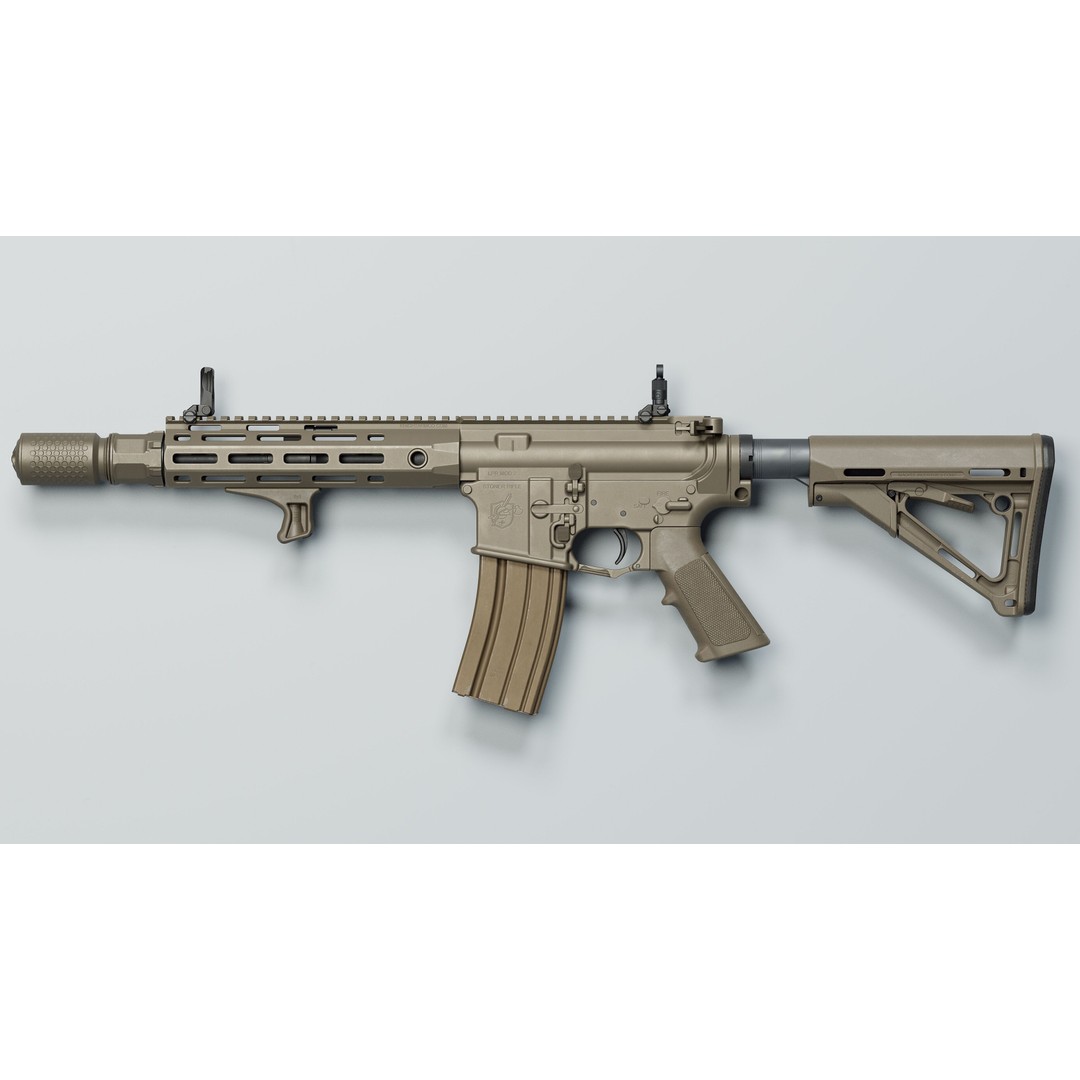 M-LOK BCM KAG 3D Model – Low Poly Game Ready Asset, FBX - View 18