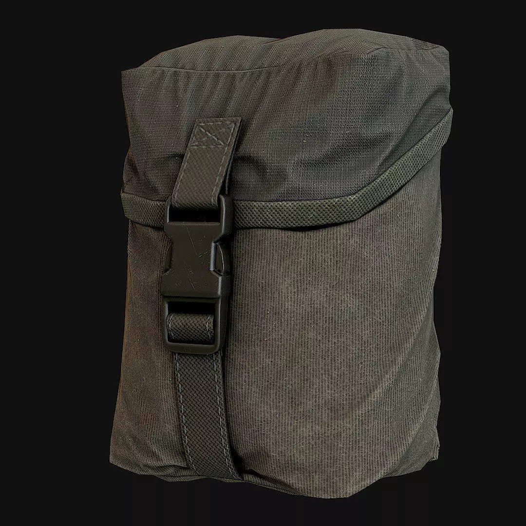 Pouches 3D Model – Low Poly Game Asset, FBX, PBR Textures - View 17