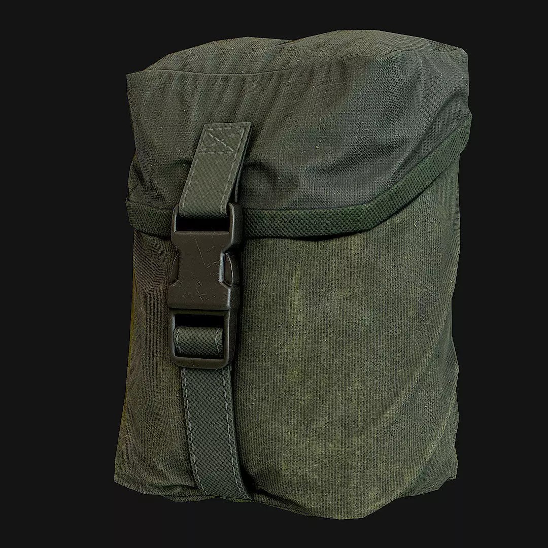 Pouches 3D Model – Low Poly Game Asset, FBX, PBR Textures - View 18