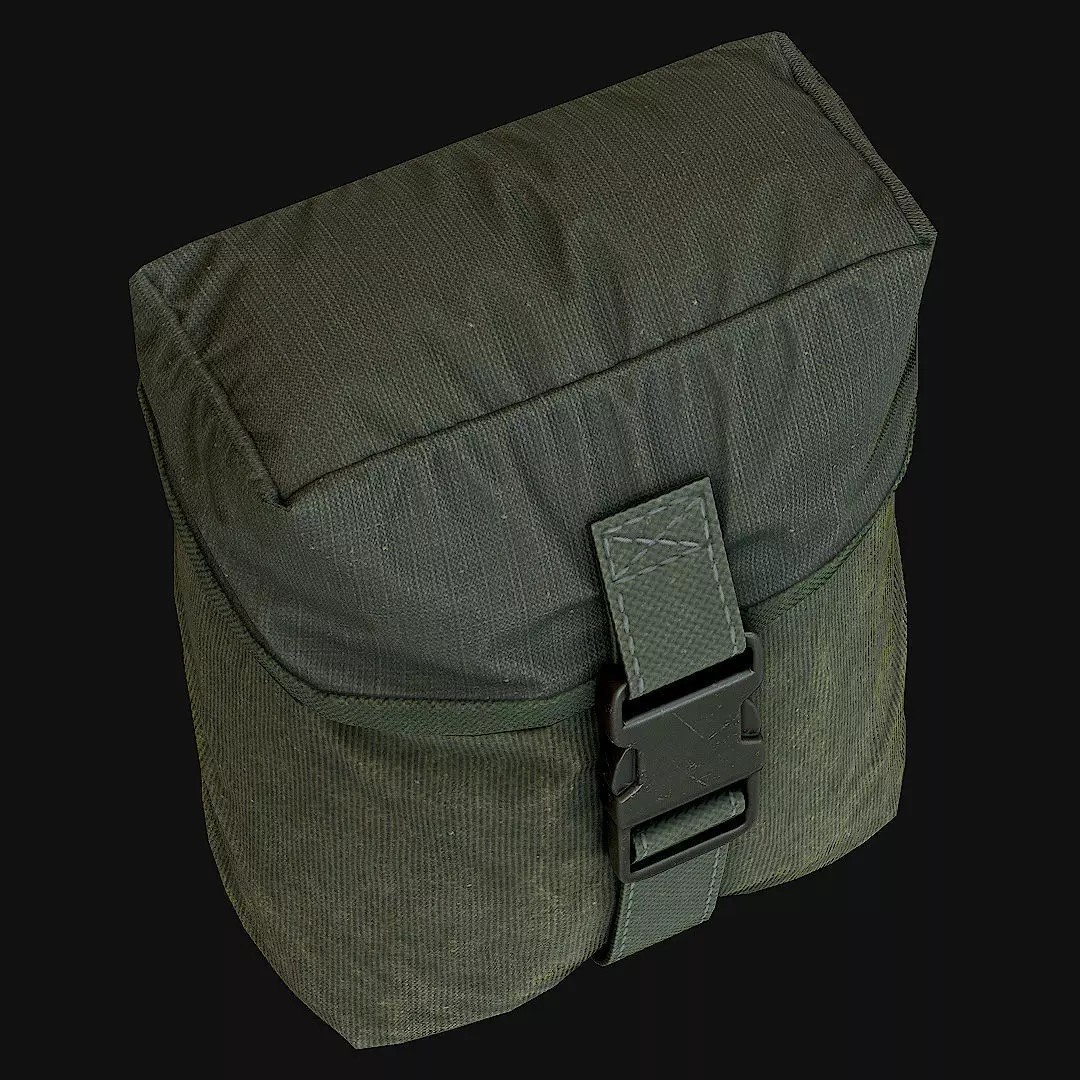 Pouches 3D Model – Low Poly Game Asset, FBX, PBR Textures - View 19