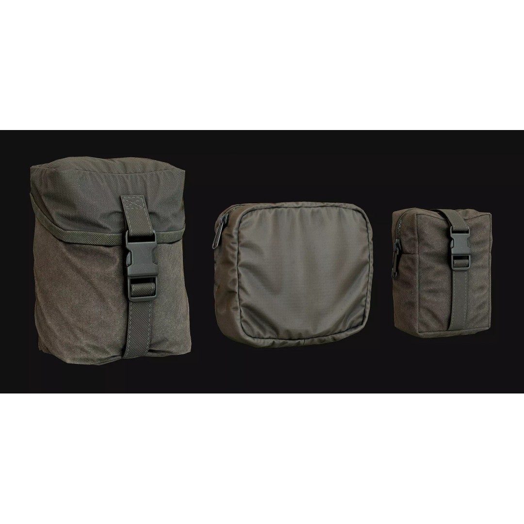 Pouches 3D Model – Low Poly Game Asset, FBX, PBR Textures - View 21