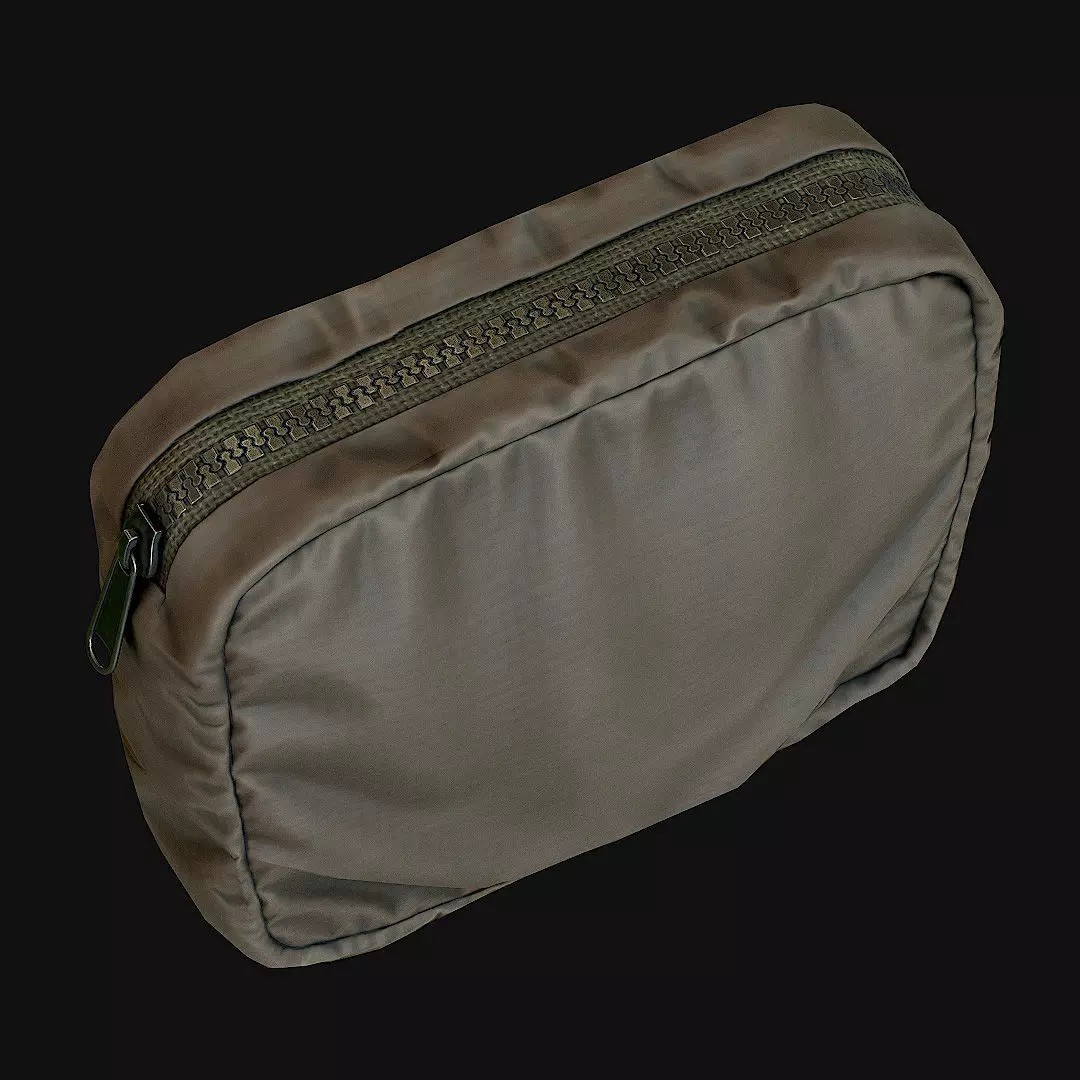 Pouches 3D Model – Low Poly Game Asset, FBX, PBR Textures - View 6