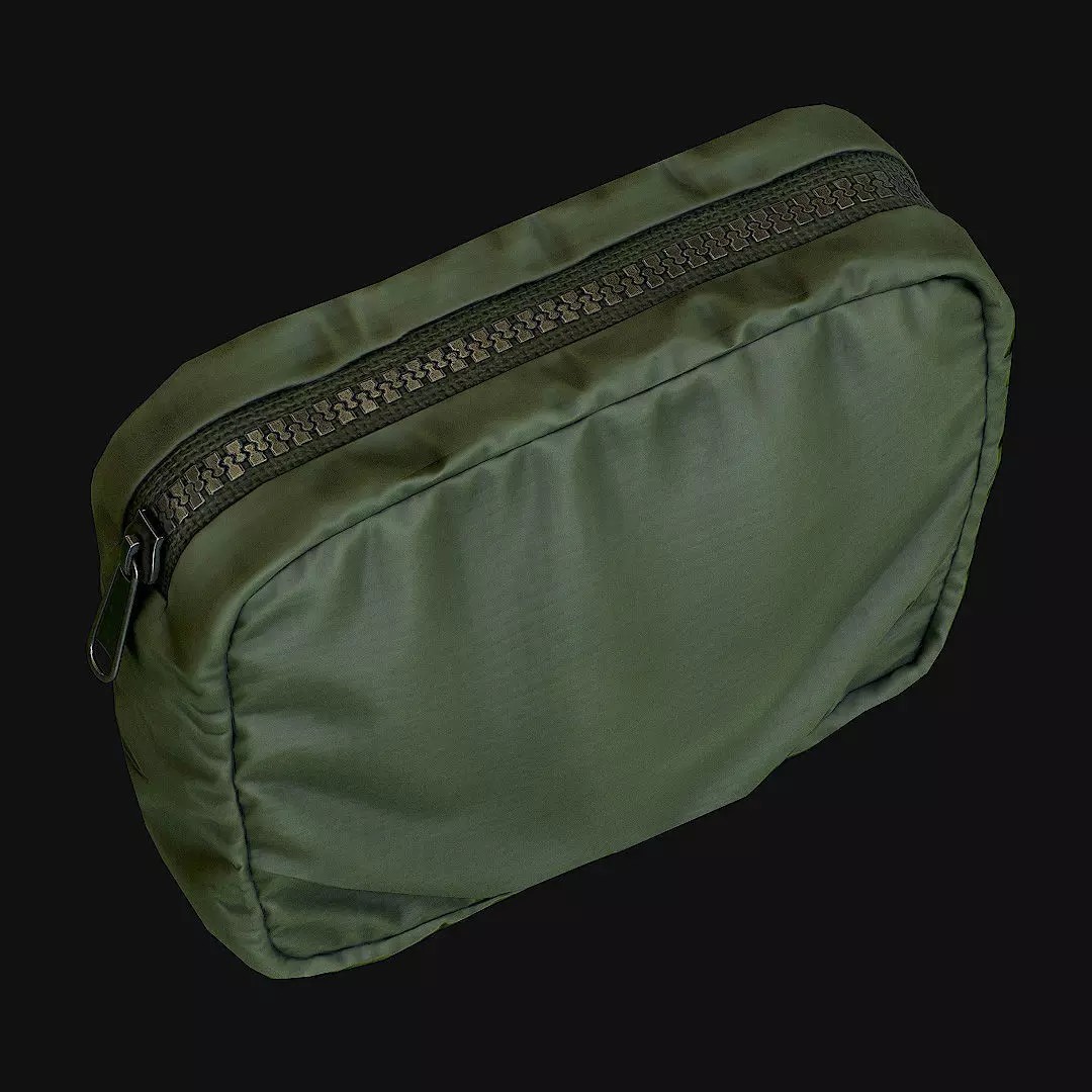 Pouches 3D Model – Low Poly Game Asset, FBX, PBR Textures - View 7